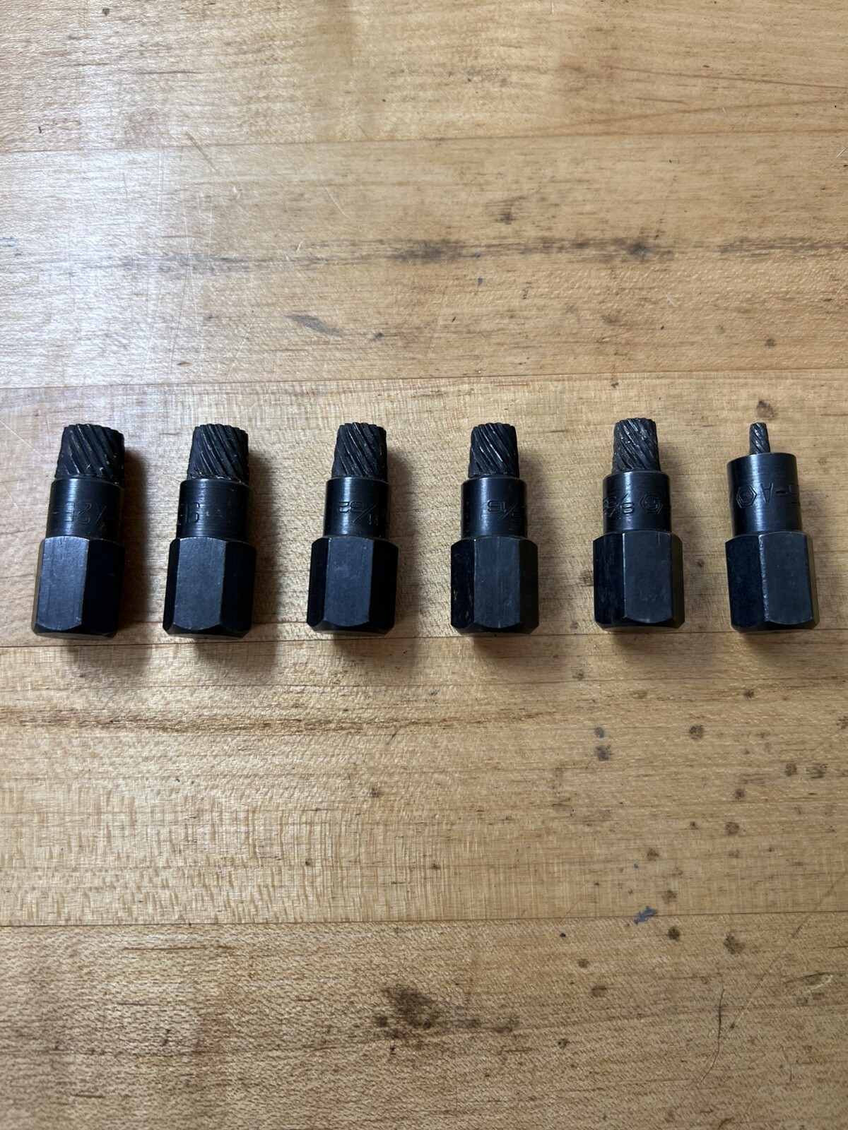 Matco Tools 6 Piece Lot of Hexagonal Head Multi Spline Screw Extractor – USA