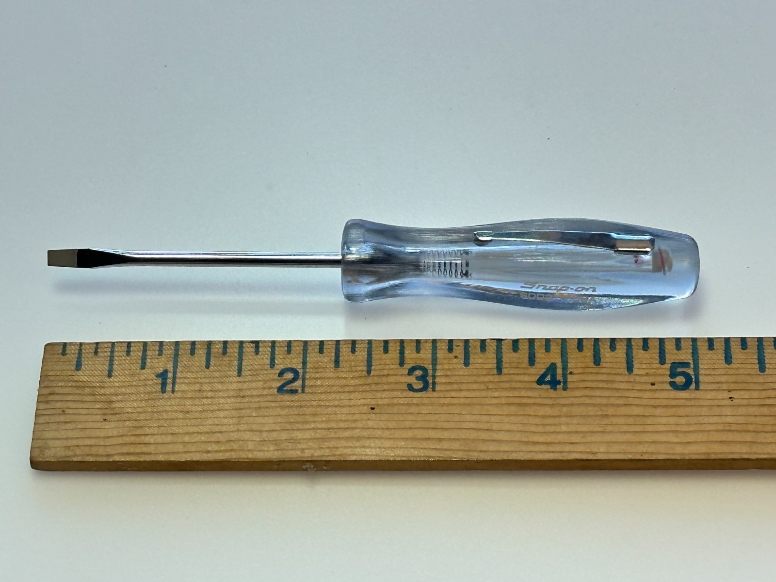 NEW Snap-On Tools USA CLEAR TRANSPARENT Hard Handle Pocket Mini Screwdriver Clip