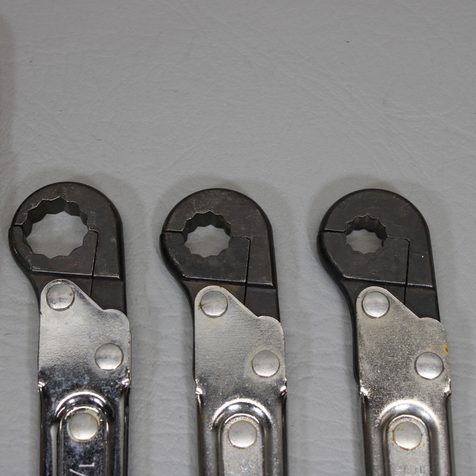 S-K Tools 7pc SAE Ratcheting Line/Flare Nut Wrench Set 5/16″- 3/4″ (No 7/16″)