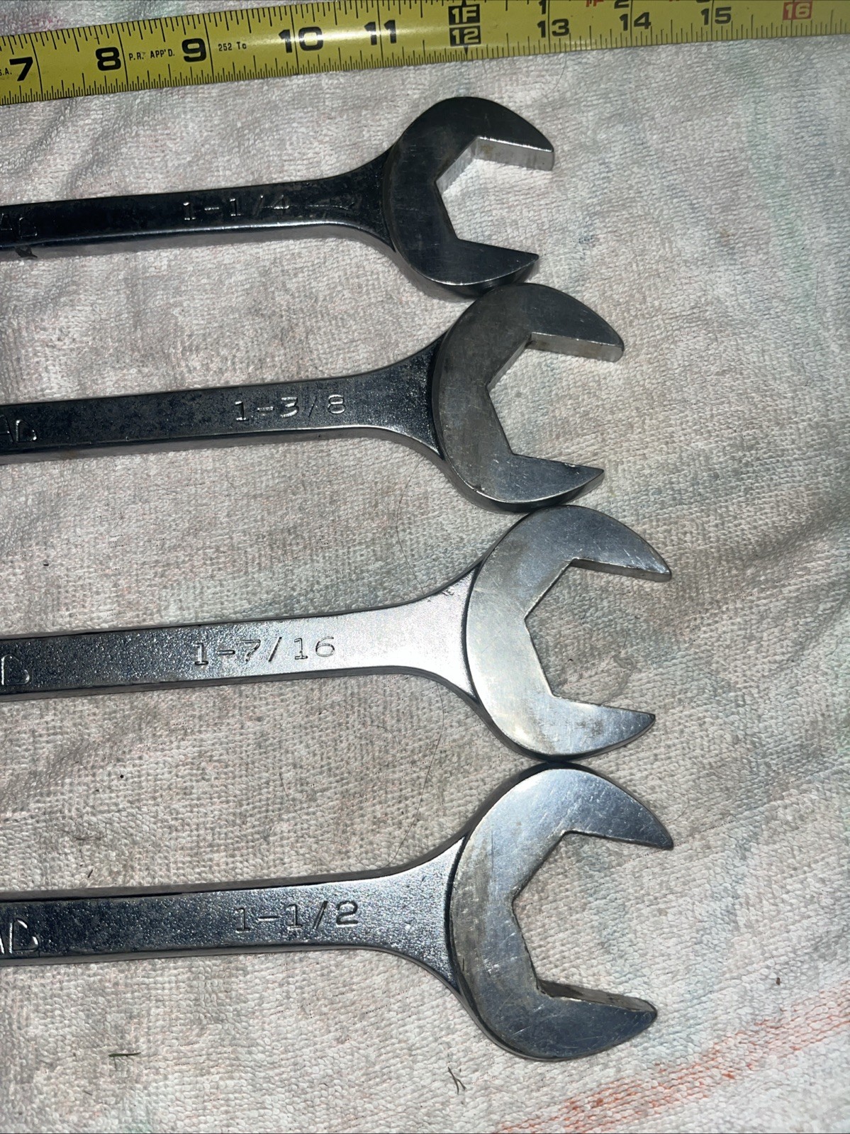 Vintage MAC 4way Angle Open End 4pc WRENCH SET 1 1/4- 1 1/2” DA40 DA44 DA46 DA48