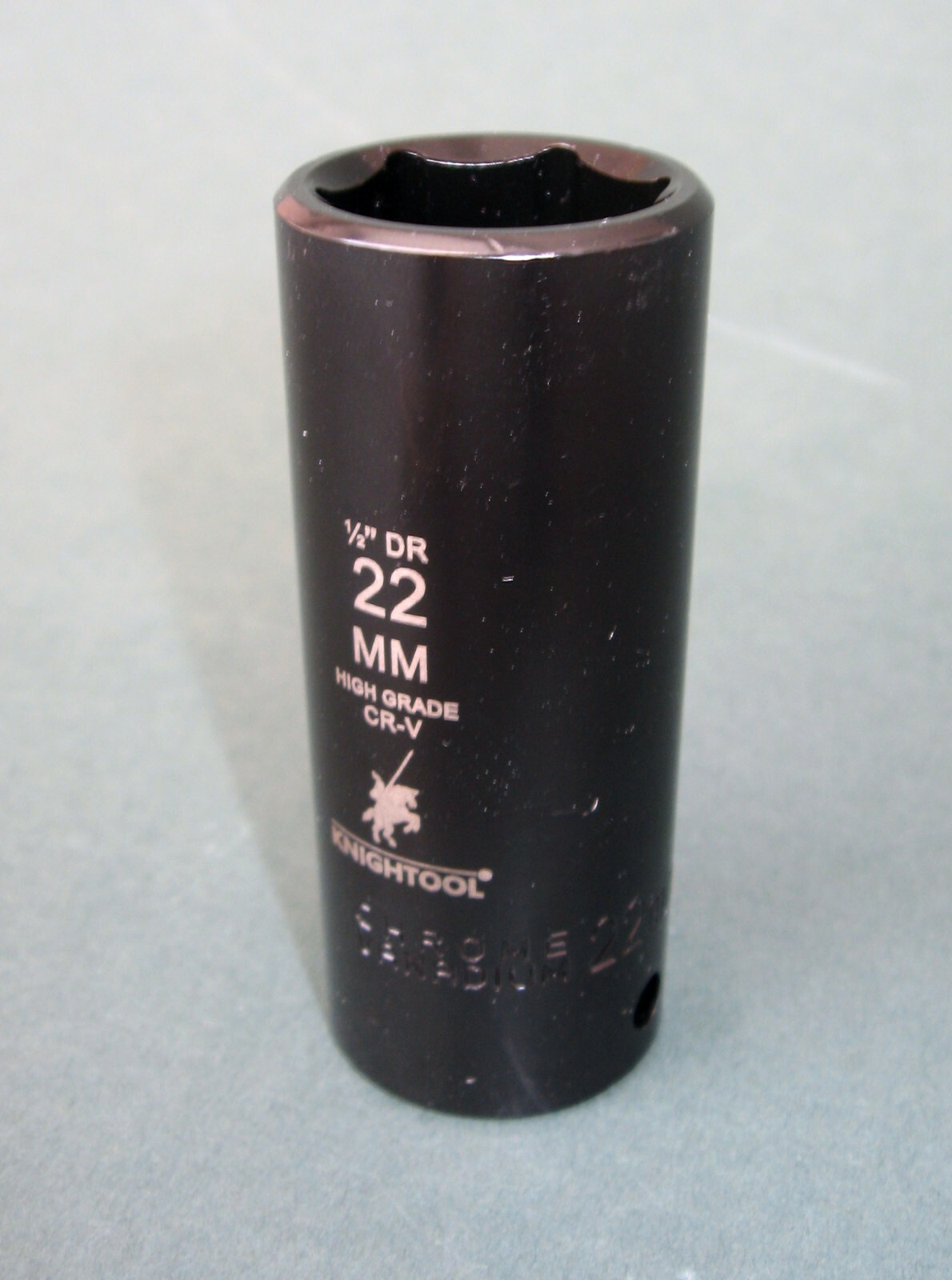 22mm 1/2″ Drive High Grade Deep Impact Socket, Metric Chrome Vanadium Steel 22mm
