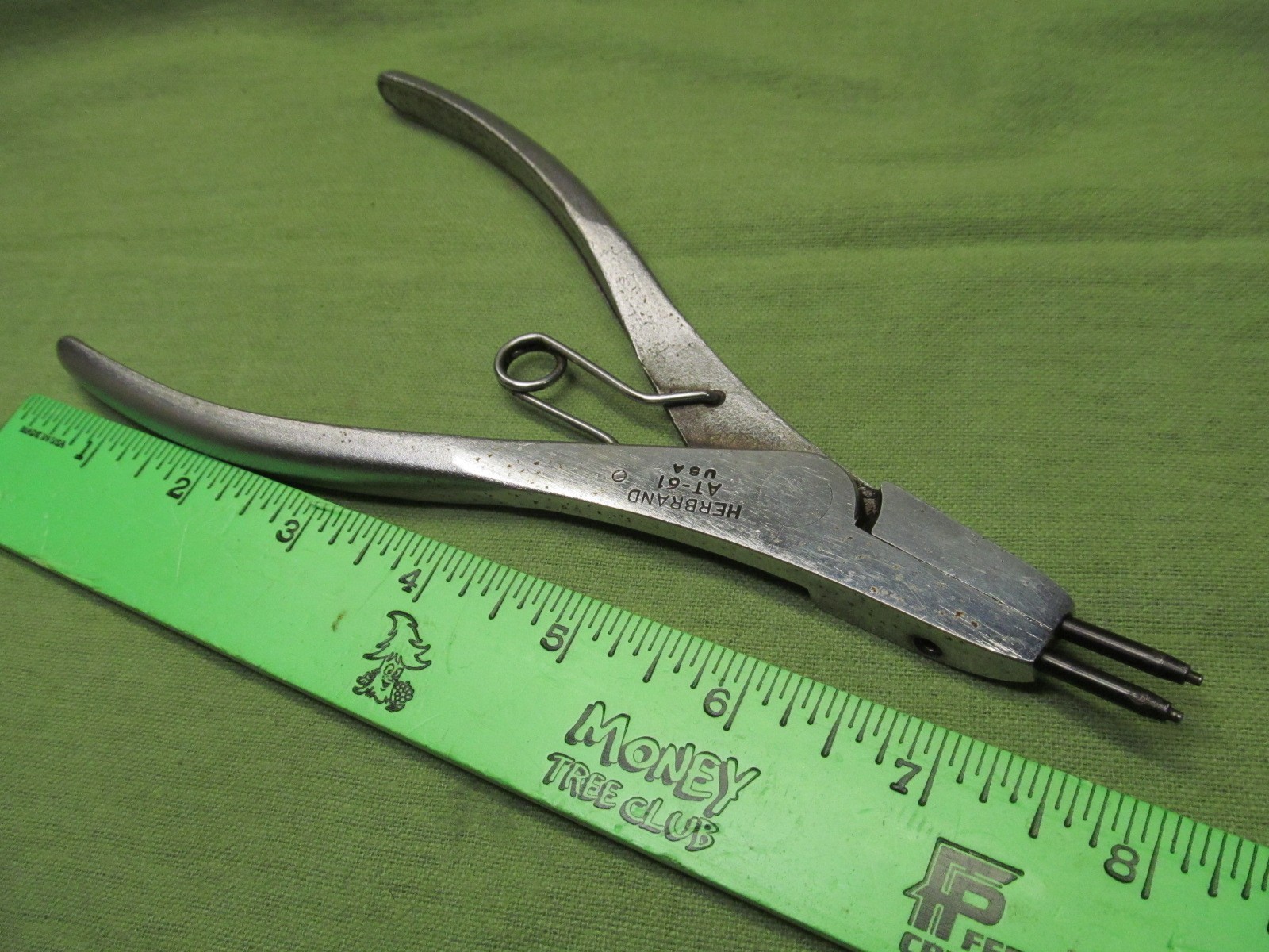 Vtg. Herbrand AT-61 External Snap Ring Pliers – Made in USA – Nice Shape