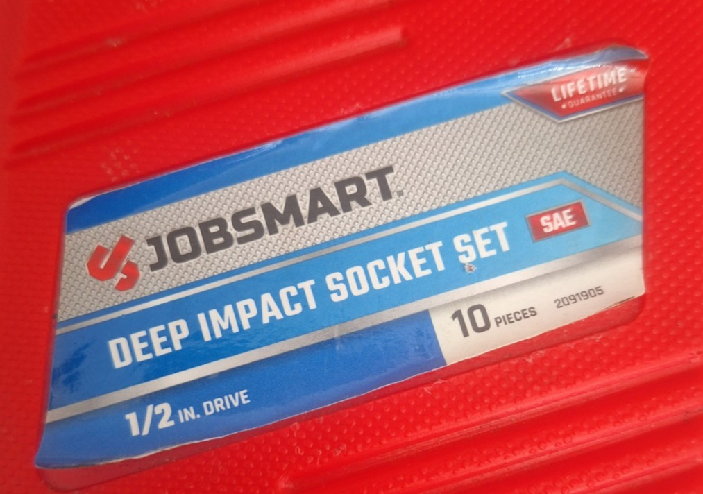 JobSmart 1/2 in. Drive SAE Deep Impact Socket Set, 10 pc.