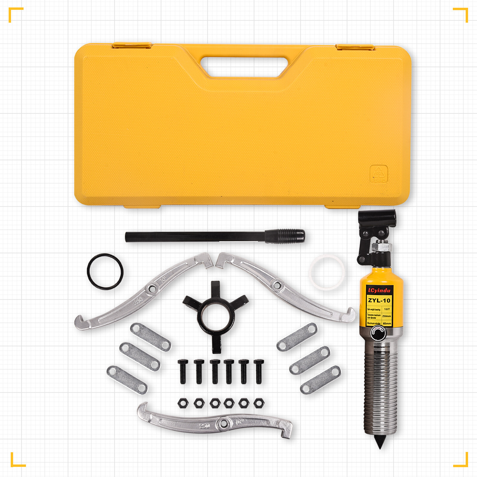 10Ton Hydraulic Gear Puller 2/3 Jaws Bearing Hub Separator Hydraulic Puller Tool