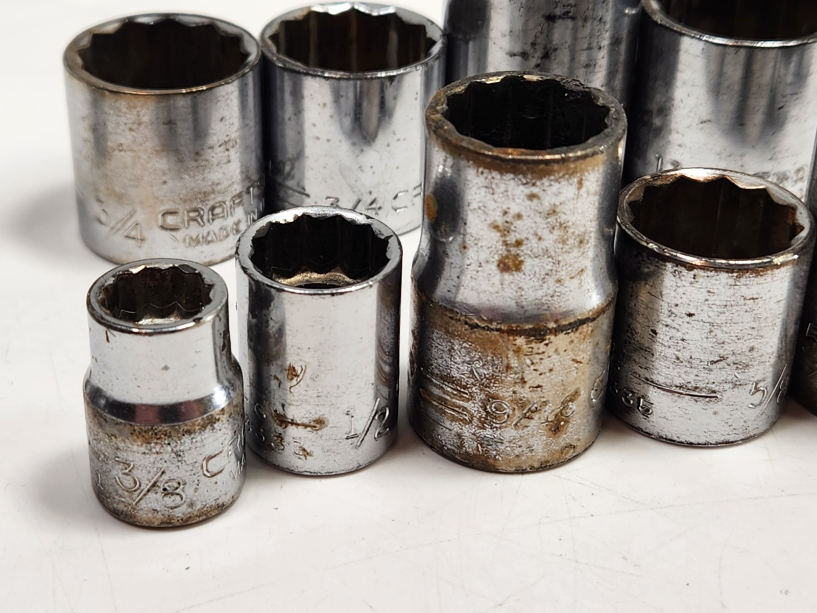 Vintage Craftsman Socket Tool Mixed Lot of 33 VV , G & V SERIES / Metric SAE
