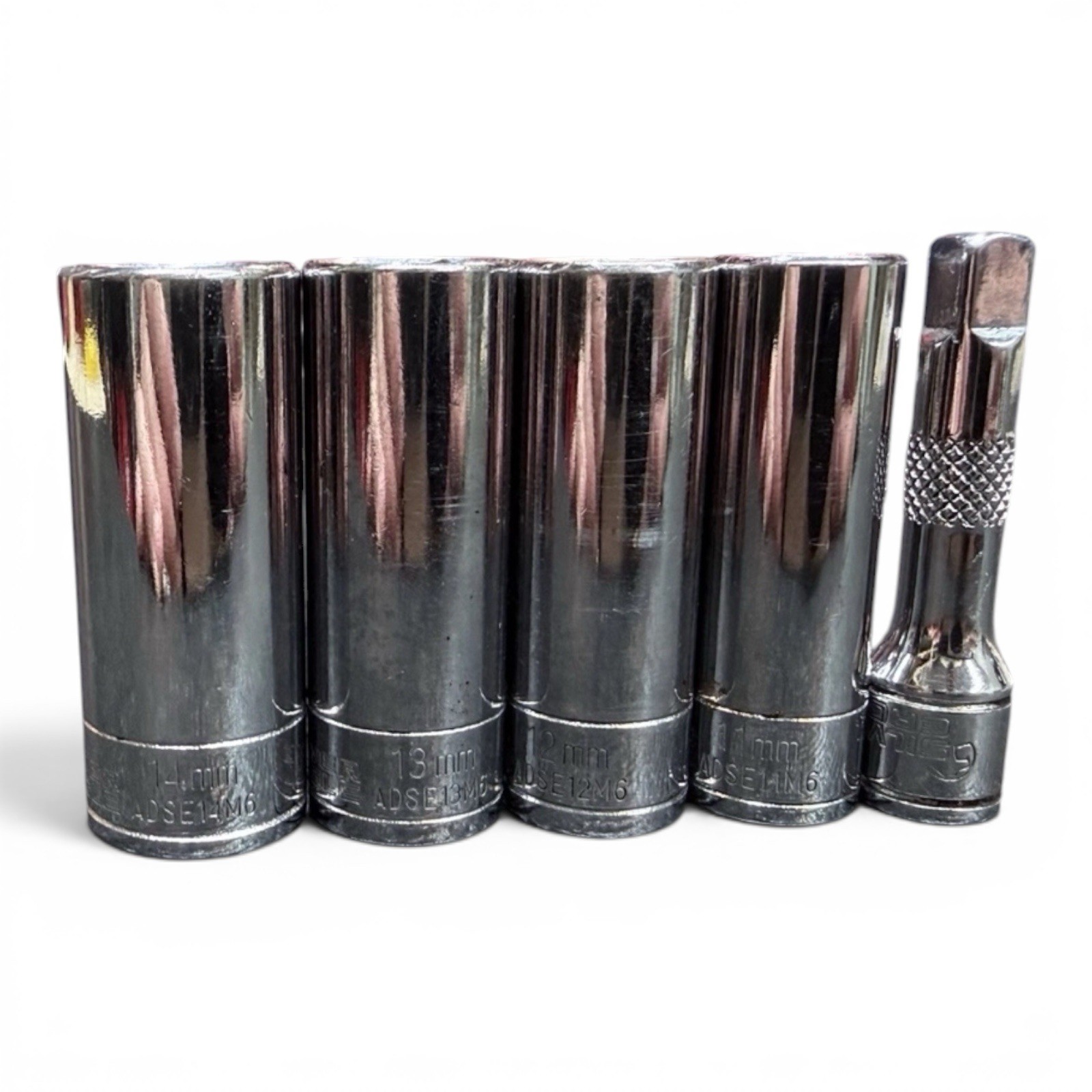 Matco Silver Eagle 1/4” Drive 5pc Deep Socket Set 11-14mm & 2” Extension ADSE