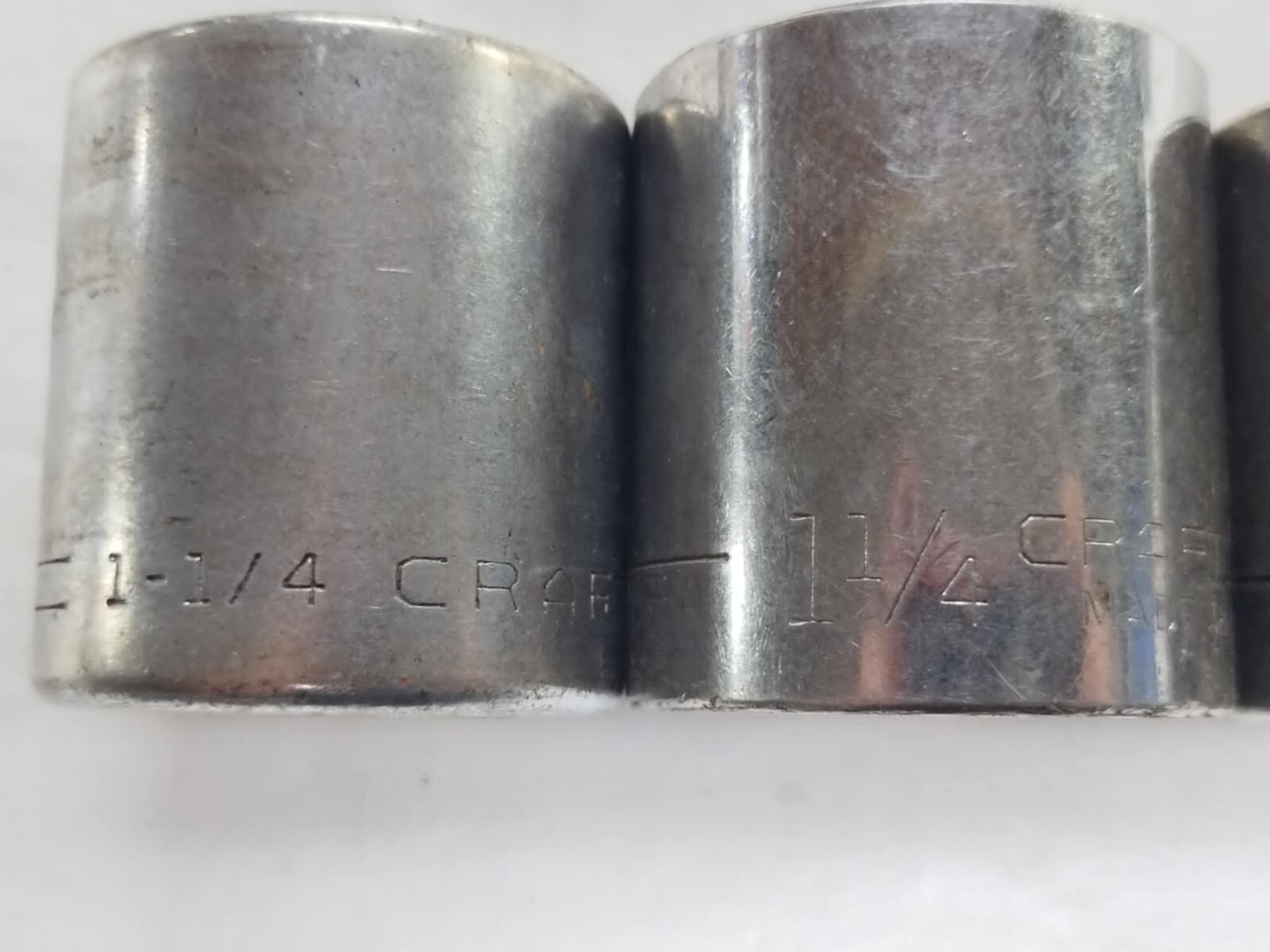 Craftsman Sockets (2) 1 1/4, 1 1/8, 1 1/16 Preowned