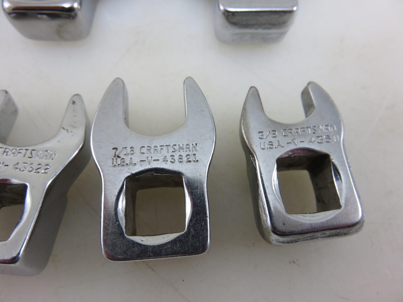 Craftsman -V- & Others Crowfoot Wrench Set 10pc Set 3/8″Dr. 3/8″-1″ Vintage USA
