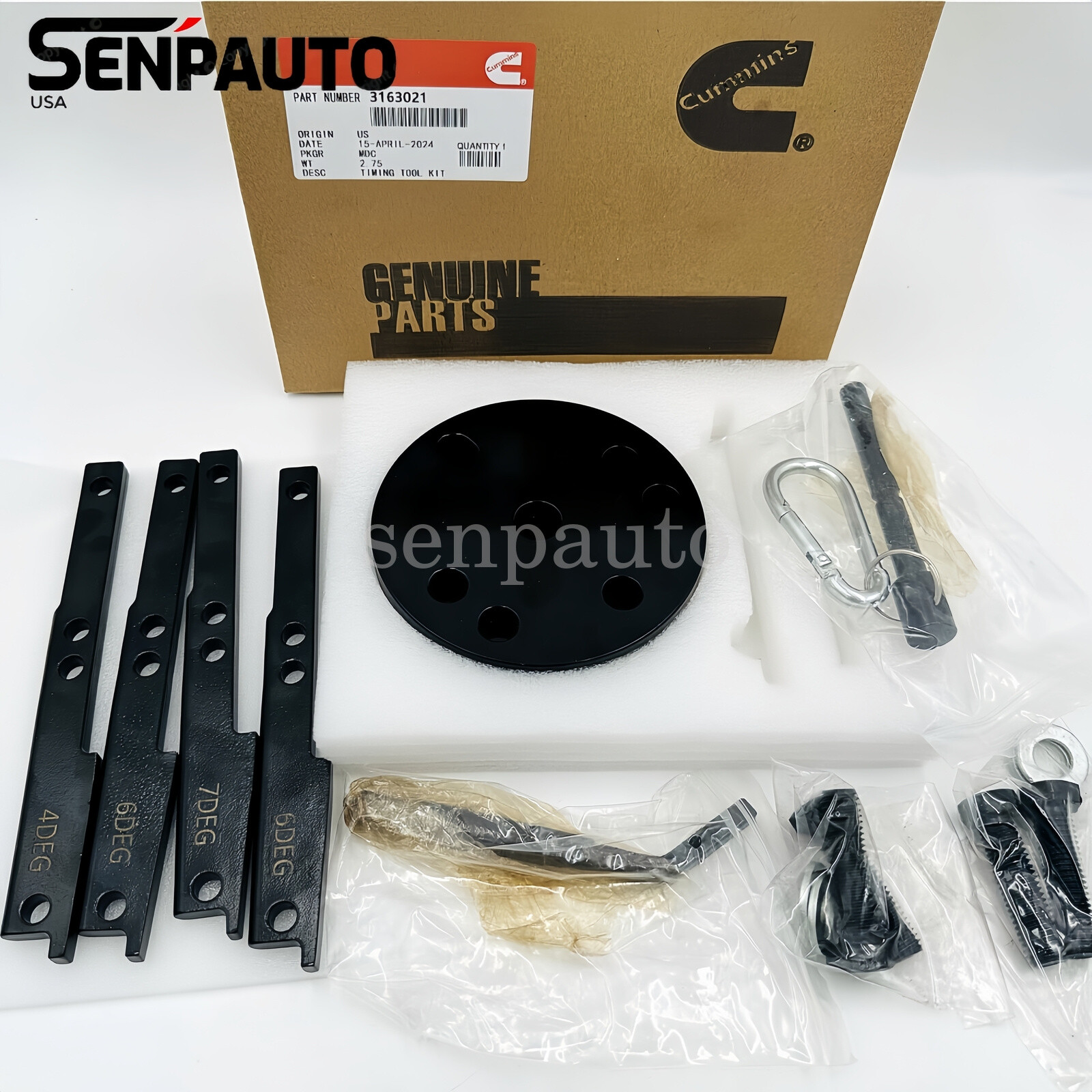Cummins ISX Timing Injector Cam Gear Puller Tool Kit 3163021 3163069 3163530 NEW