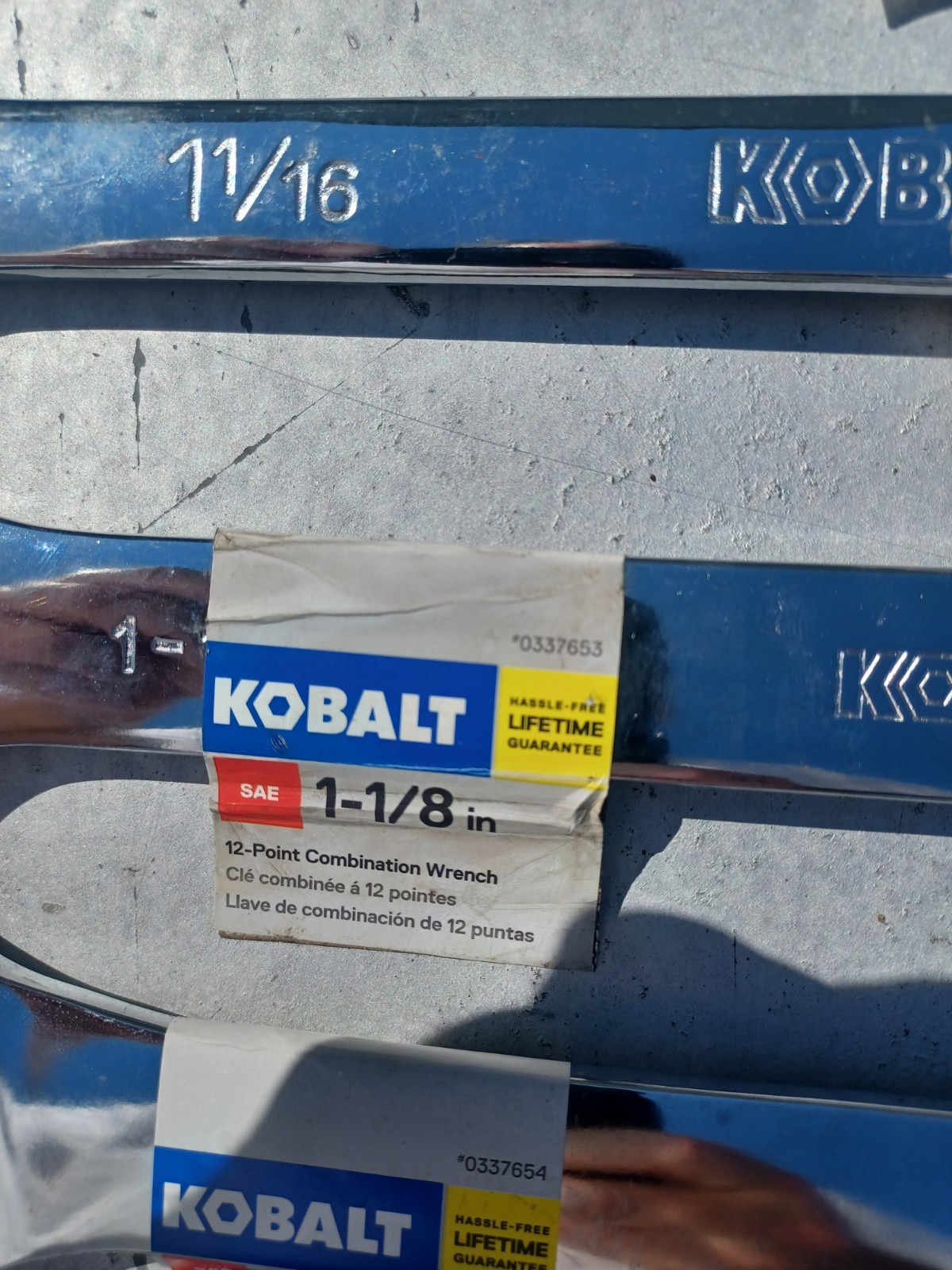 Kobalt SAE 9pc Wrench – 1-1/4, 1-3/16, 1-1/8, 1-1/16, 1, 15/16, 7/8, 11/16, 3/4