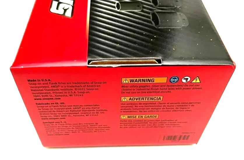 Snap-on 20-pc 1/2″ Drive 6-pt SAE Flank Drive Shallow Impact Set 320IM NEW