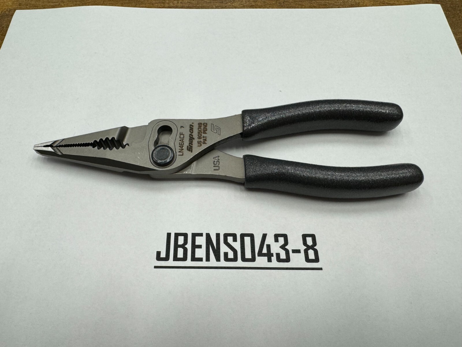 Snap-On Tools NEW TITANIUM 7″ Soft Grip Long Nose Slip Joint Pliers LN46ACFDT