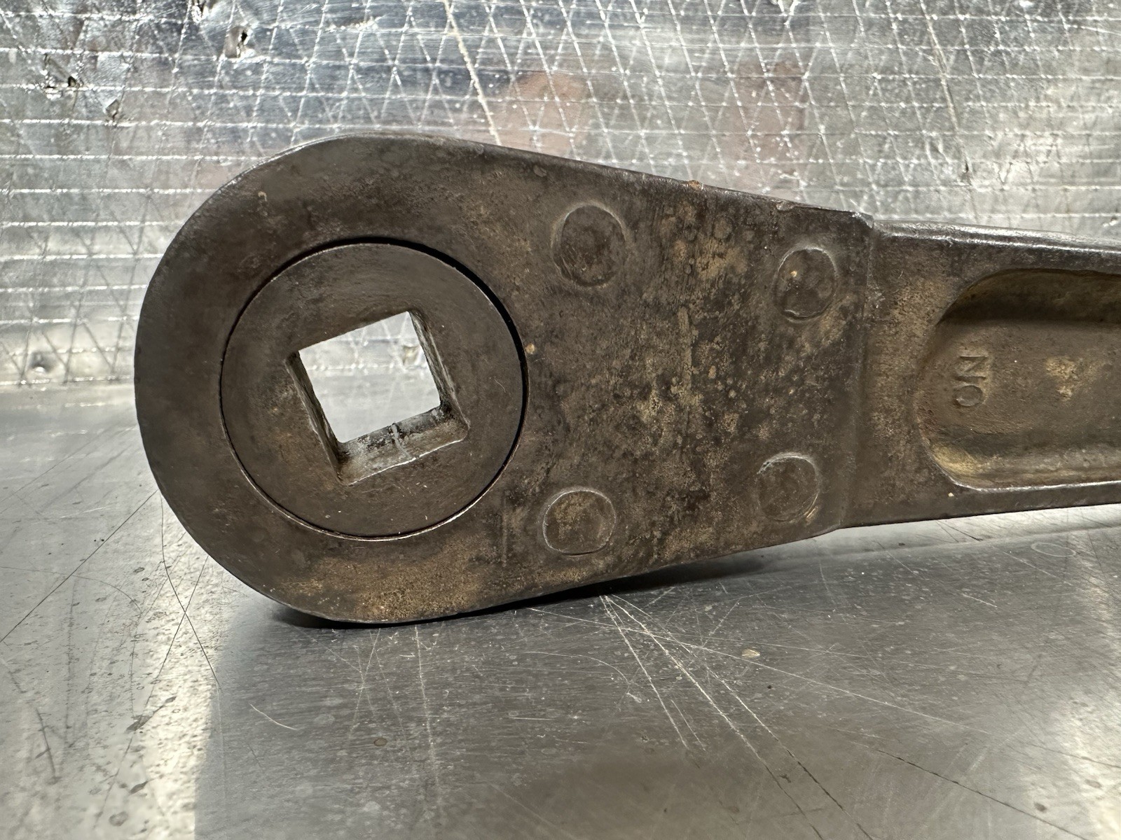 Rare 1920s Snap-On Tools Pre-Patent First Casting 5/8” Drive Push Thru Ratchet