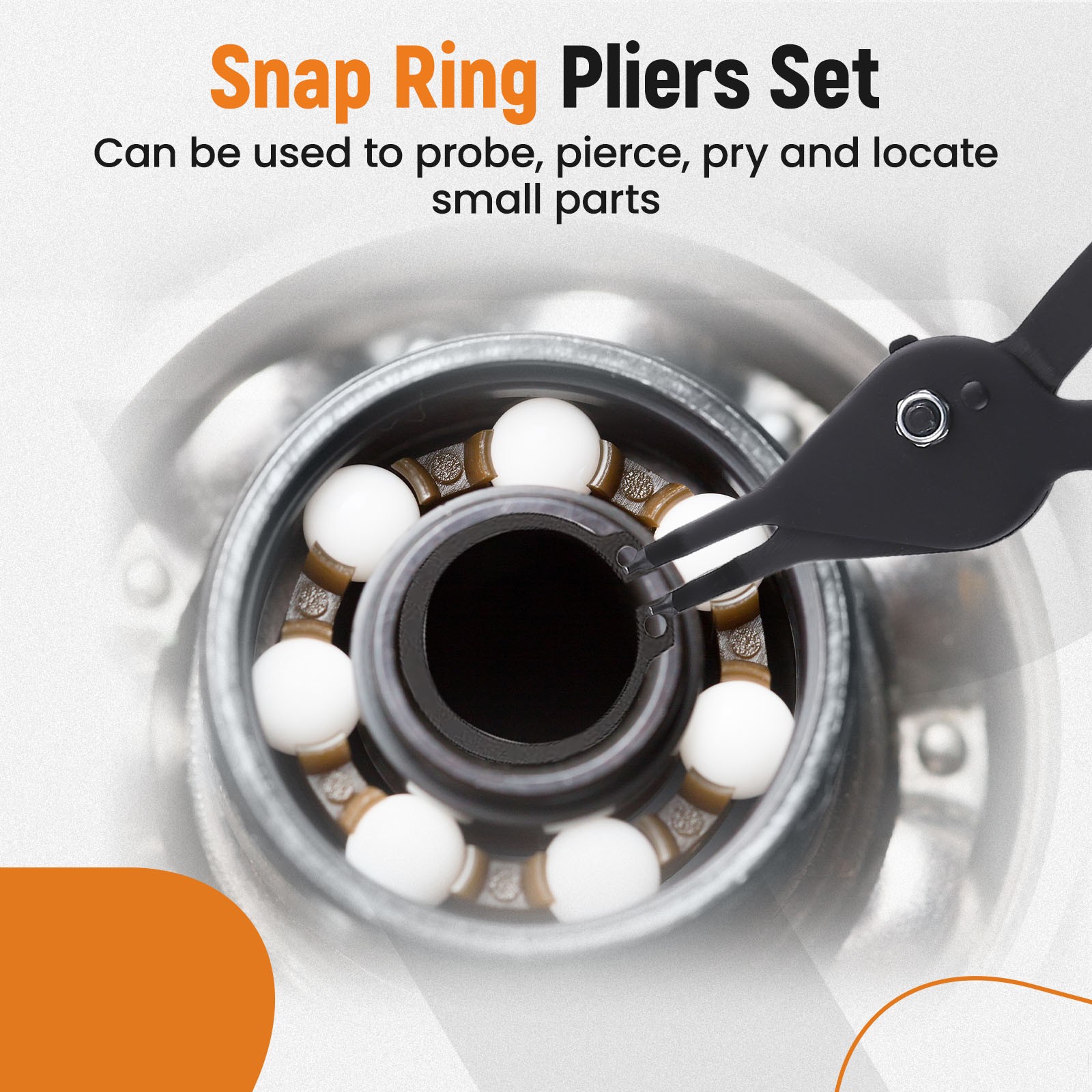 12X Versatile Retaining Snap Ring Pliers Heavy Duty Fixed Tip Combination QME