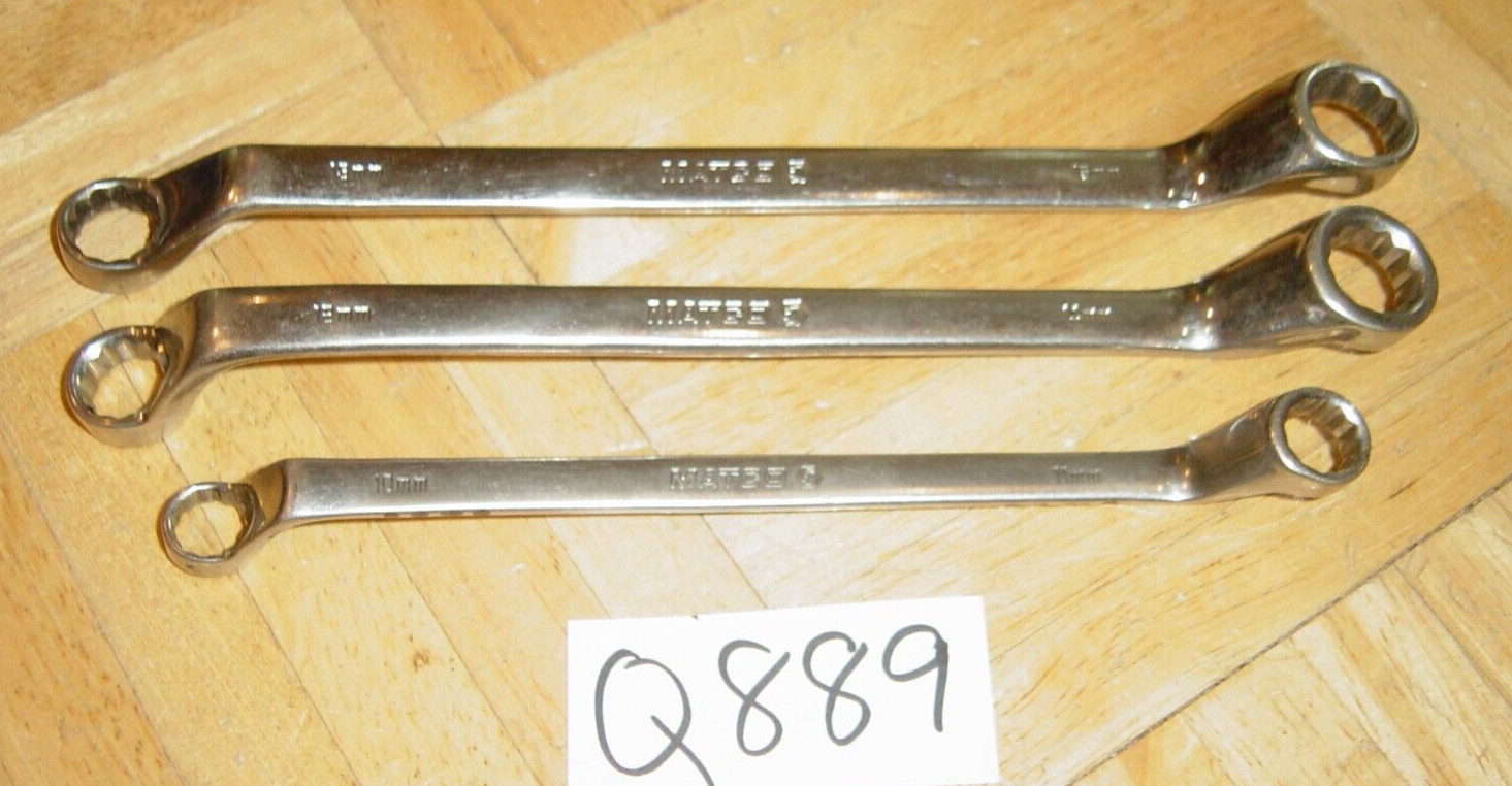 MATCO TOOLS 3 PIECE METRIC DEEP OFF-SET BOX-END WRENCHES 10-11, 12-14, 13-15