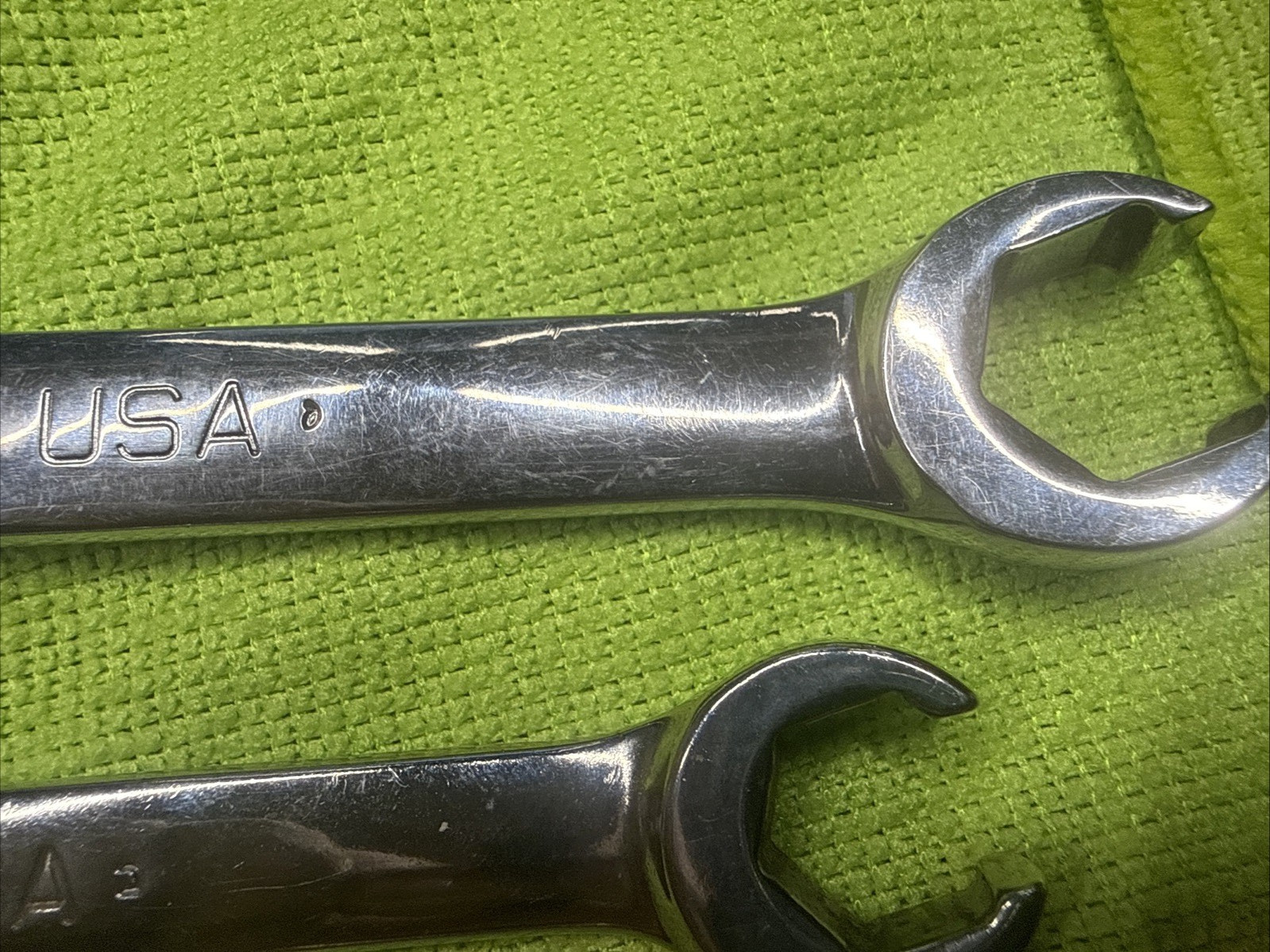 Snap On 5/8 X 11/16 &1/2 x 9/16 6Pt Flank Double End Flare Nut Wrench USA set 2