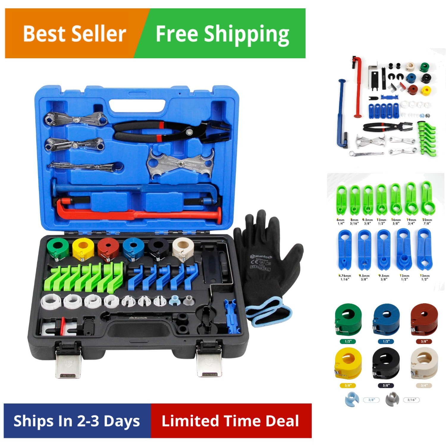 45pcs Master Quick Disconnect Tool Set, Fuel Line Disconnect Tool Kit for Aut…