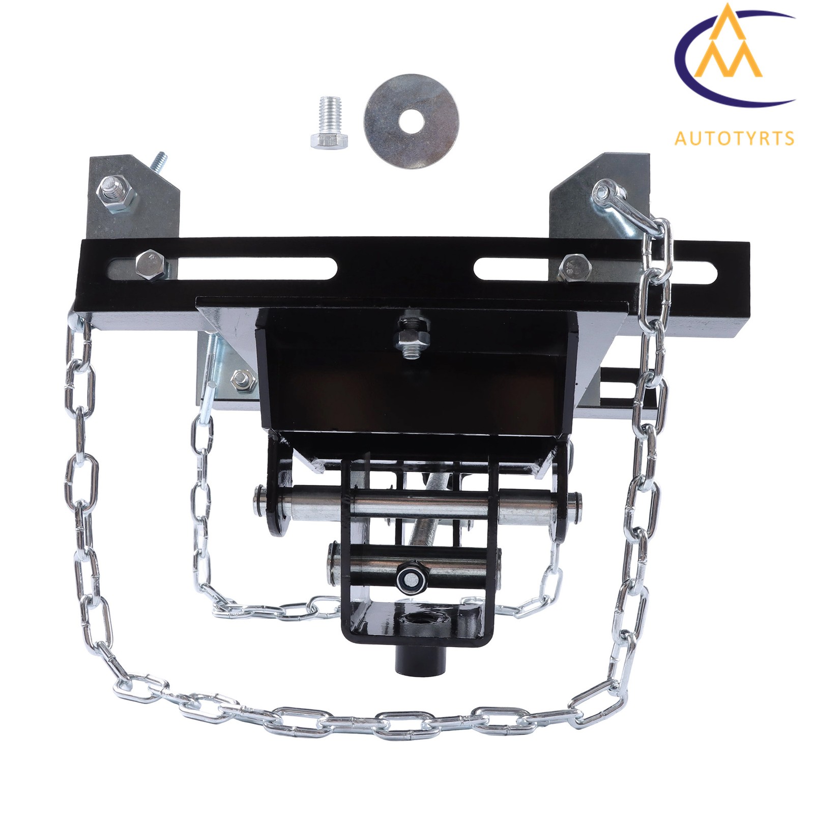 1/2 Ton 1100lbs Transmission Jack Adapter Dual Chain for Hydraulic Floor Jack