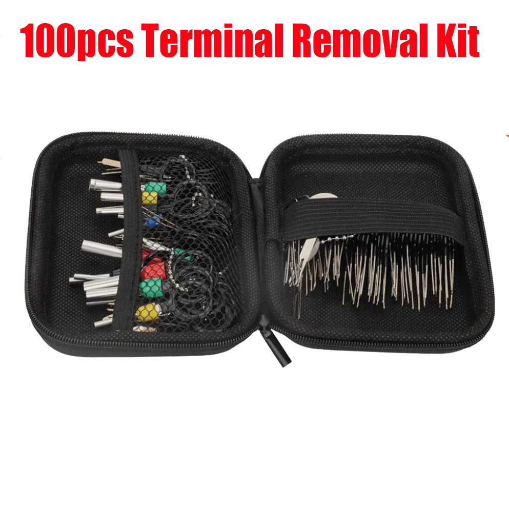 Car Pin Ejector Wire Kit Extractor Connector Puller Terminal Removal Tool w/Bag