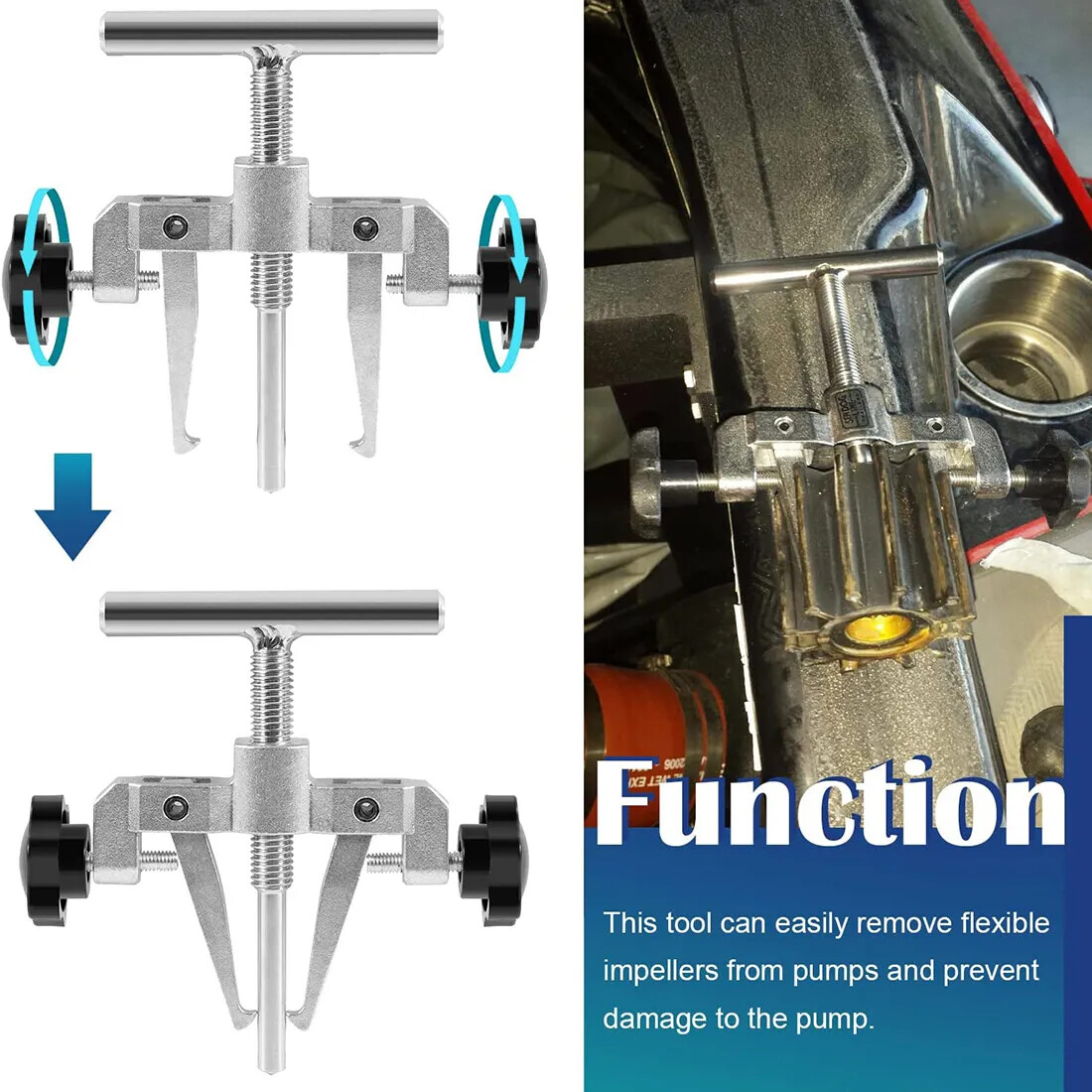 660040-1 Impeller Puller Removal for Impellers 2-1/4″ to 2-9/16″ Jabsco Pump