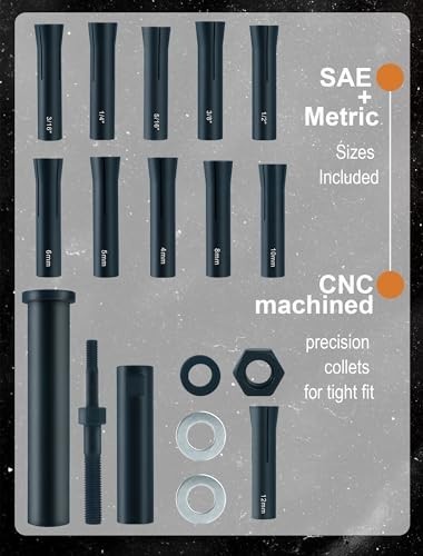 18pcs Dowel Pin Puller Set – SAE & Metric Collets, Efficient Tool for Easy Remov