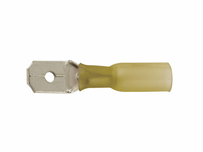 Connect 30239 Yellow Heatshrink Male Push-on 6.3mm Pk 25