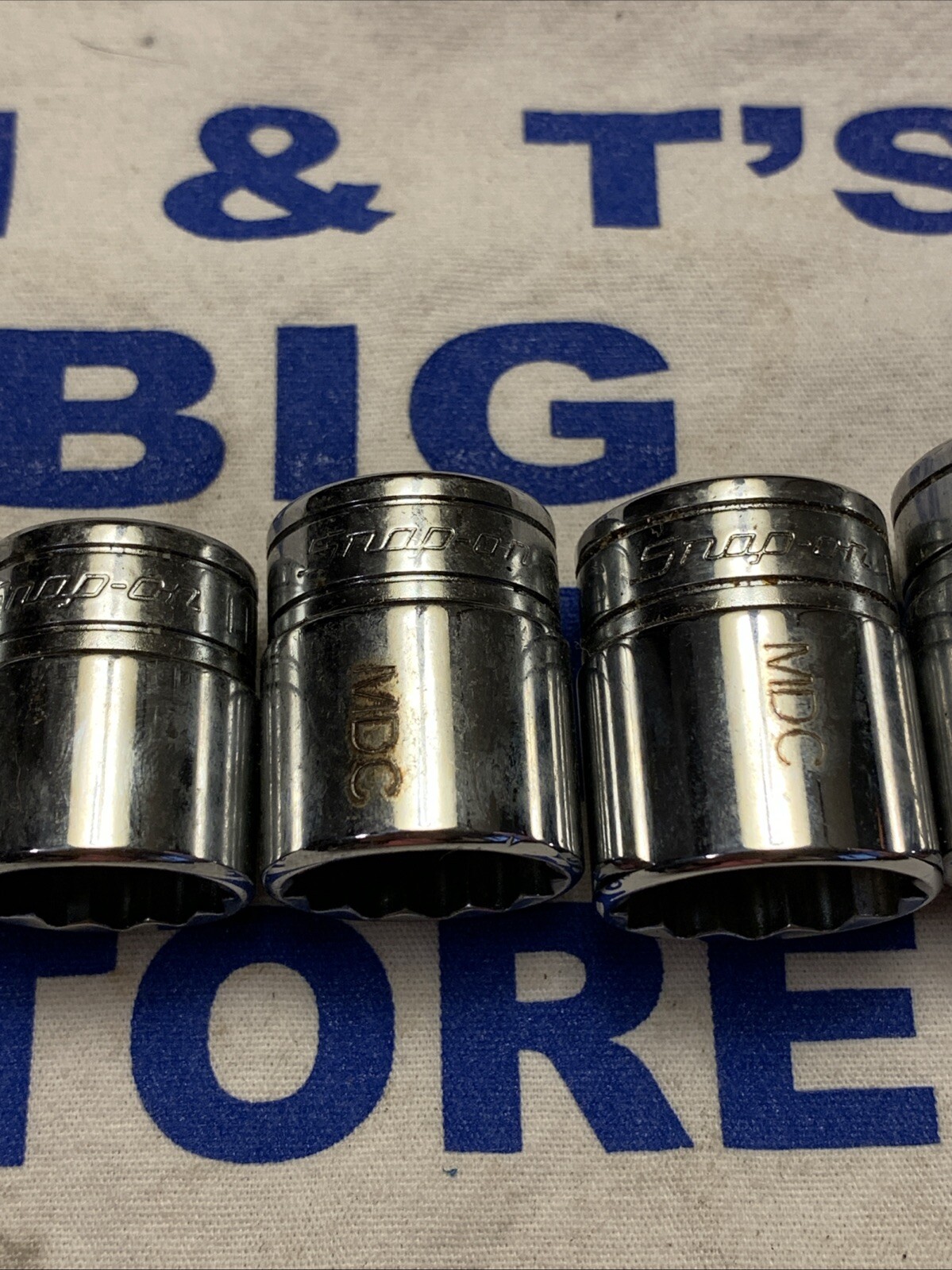 1996 Snap-on Tools USA 3/8″ Drive 12pt 7pc 5/16″-7/8″ Chrome Socket Set F Series