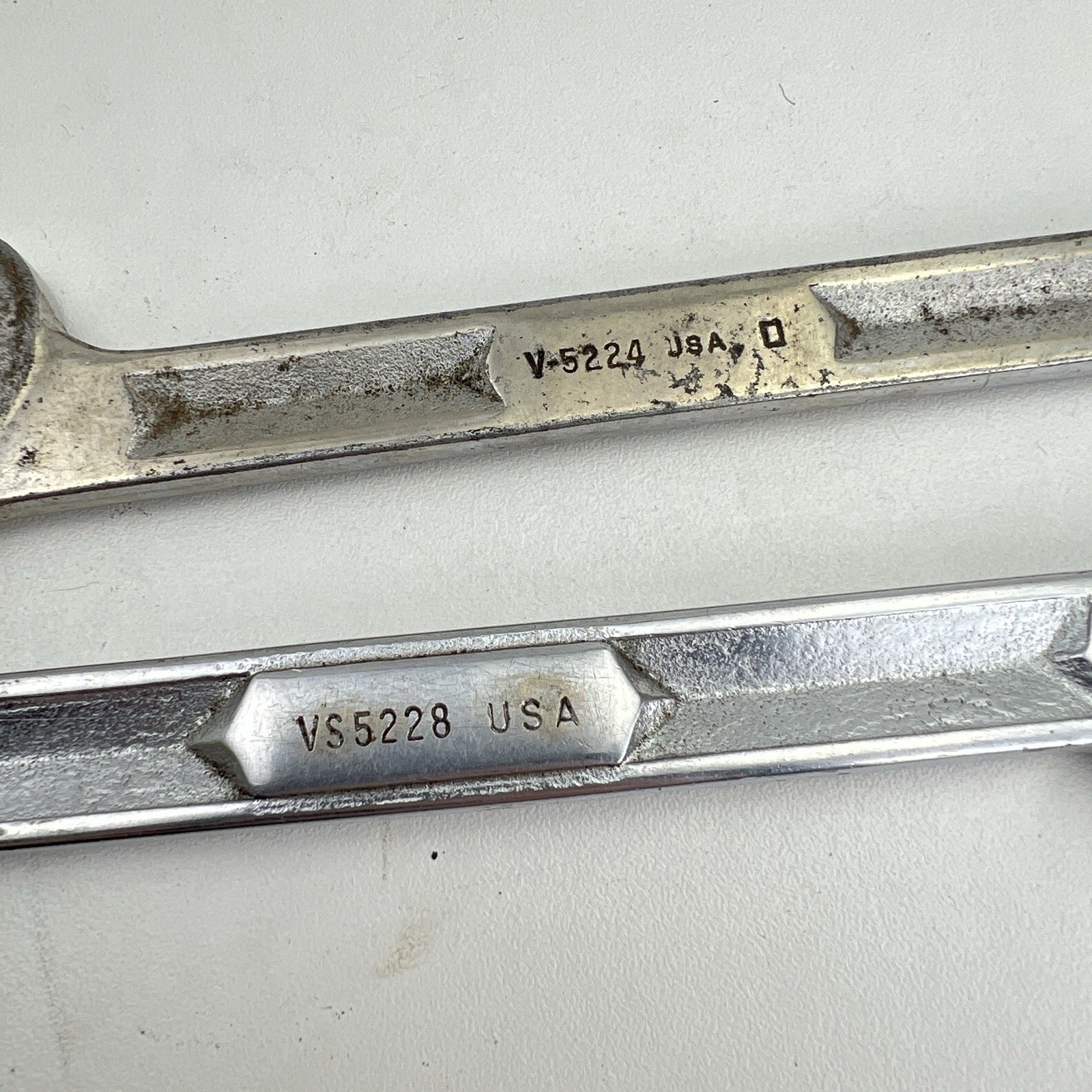 2 Snap-On SAE 4-Way Angle Head Open-End Wrenches 3/4 & 7/8 VS5224 & VS5228
