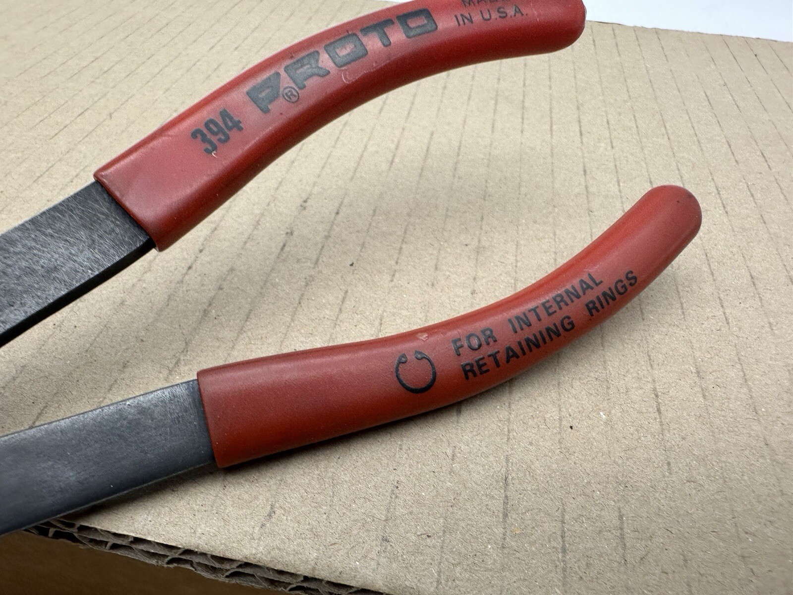 Proto 394 Internal Retaining Ring Pliers – 9 Inch Red Vintage Made In USA *READ