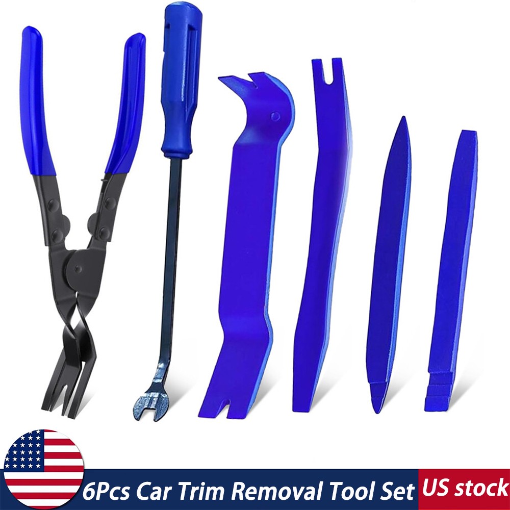 6PCS Automotive Trim Removal Handle Pliers Tool Retainer Door Panel Fastener US