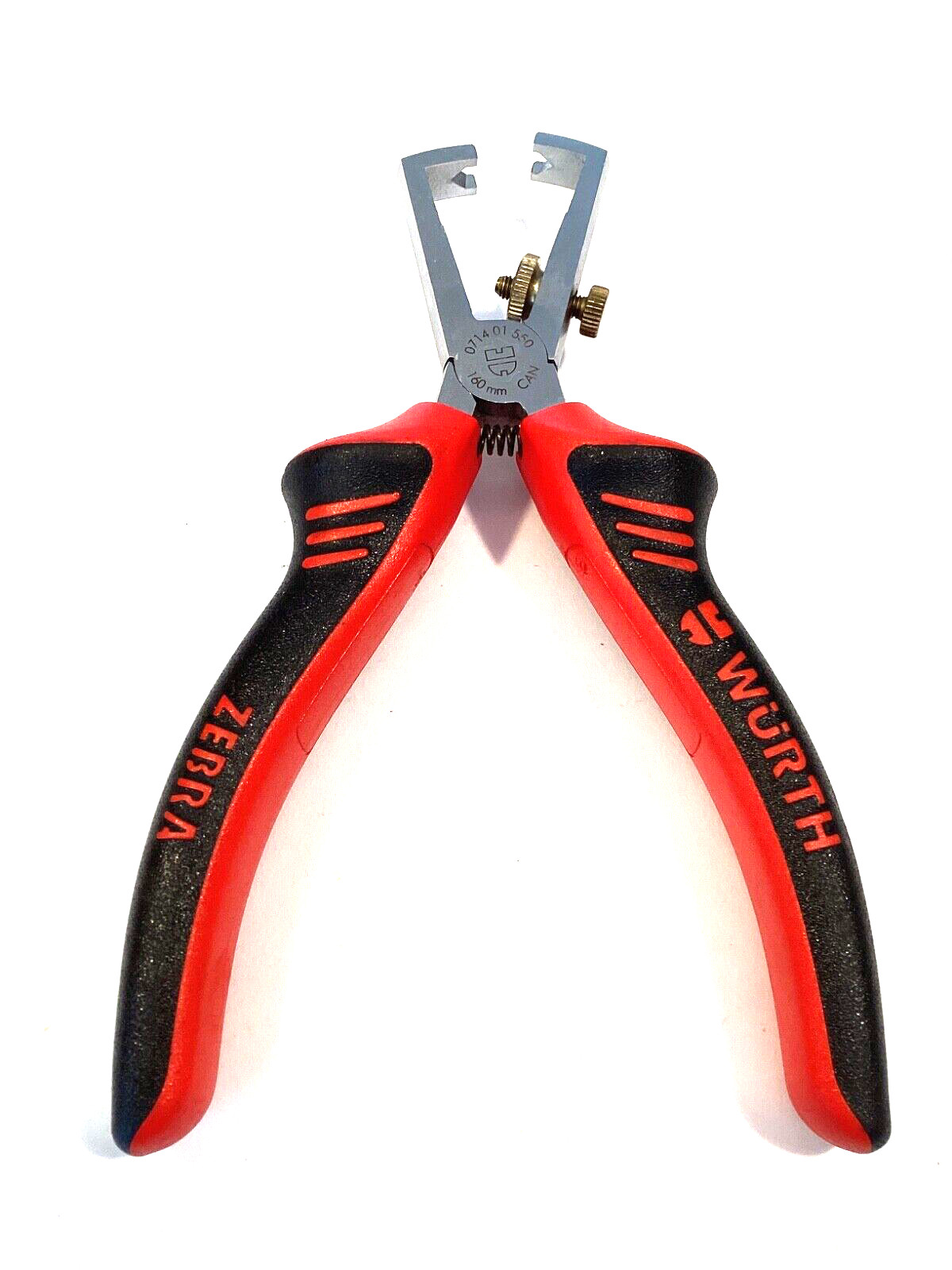 Wurth Zebra 6.5” Wire Stripping Pliers Spring Loaded Comfort Grips 071401550 NEW