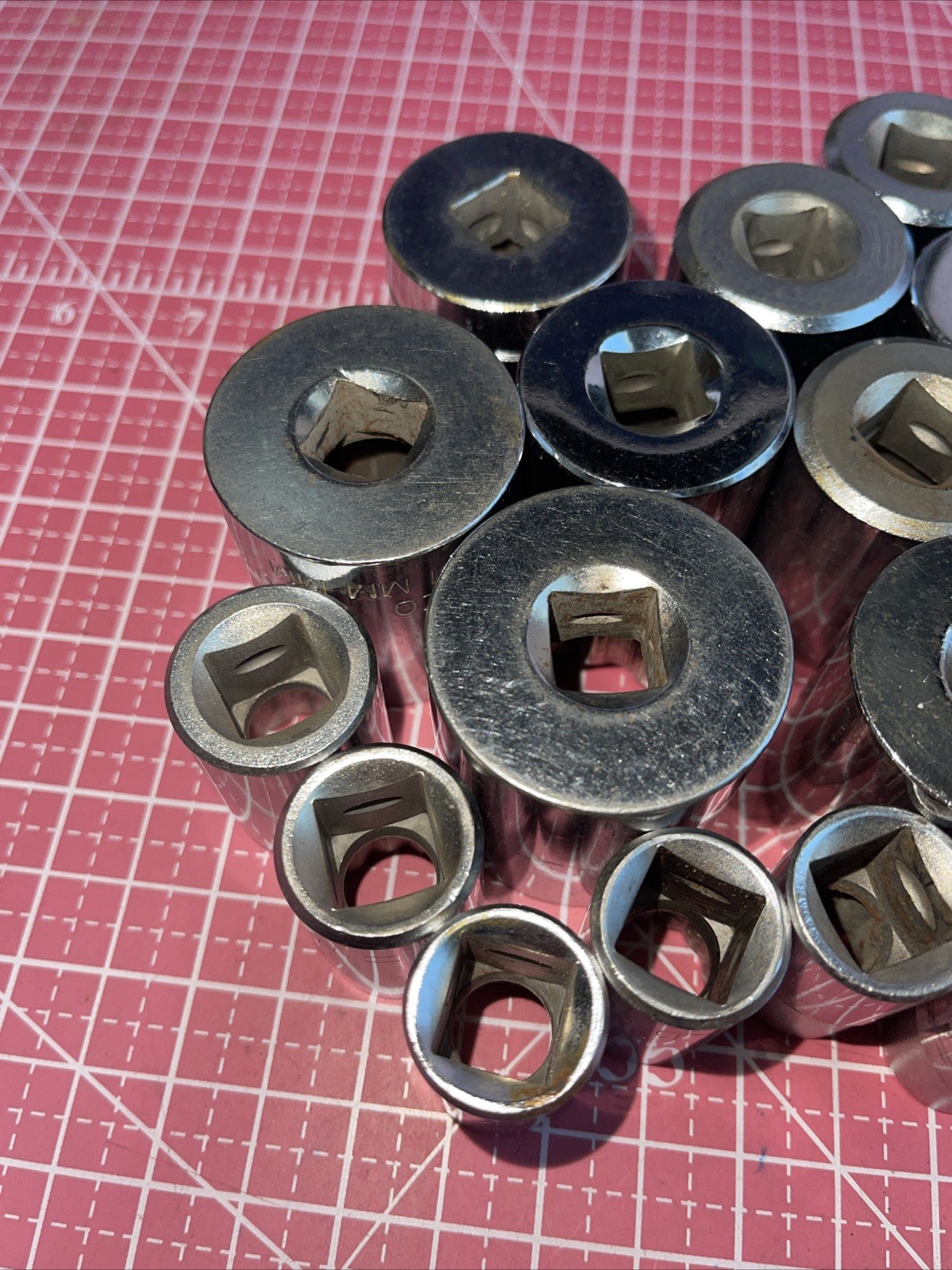 Wilde USA 23 Piece 10 – 32 MM Metric 1/2 drive 12 Point socket Set Easco KD Rare