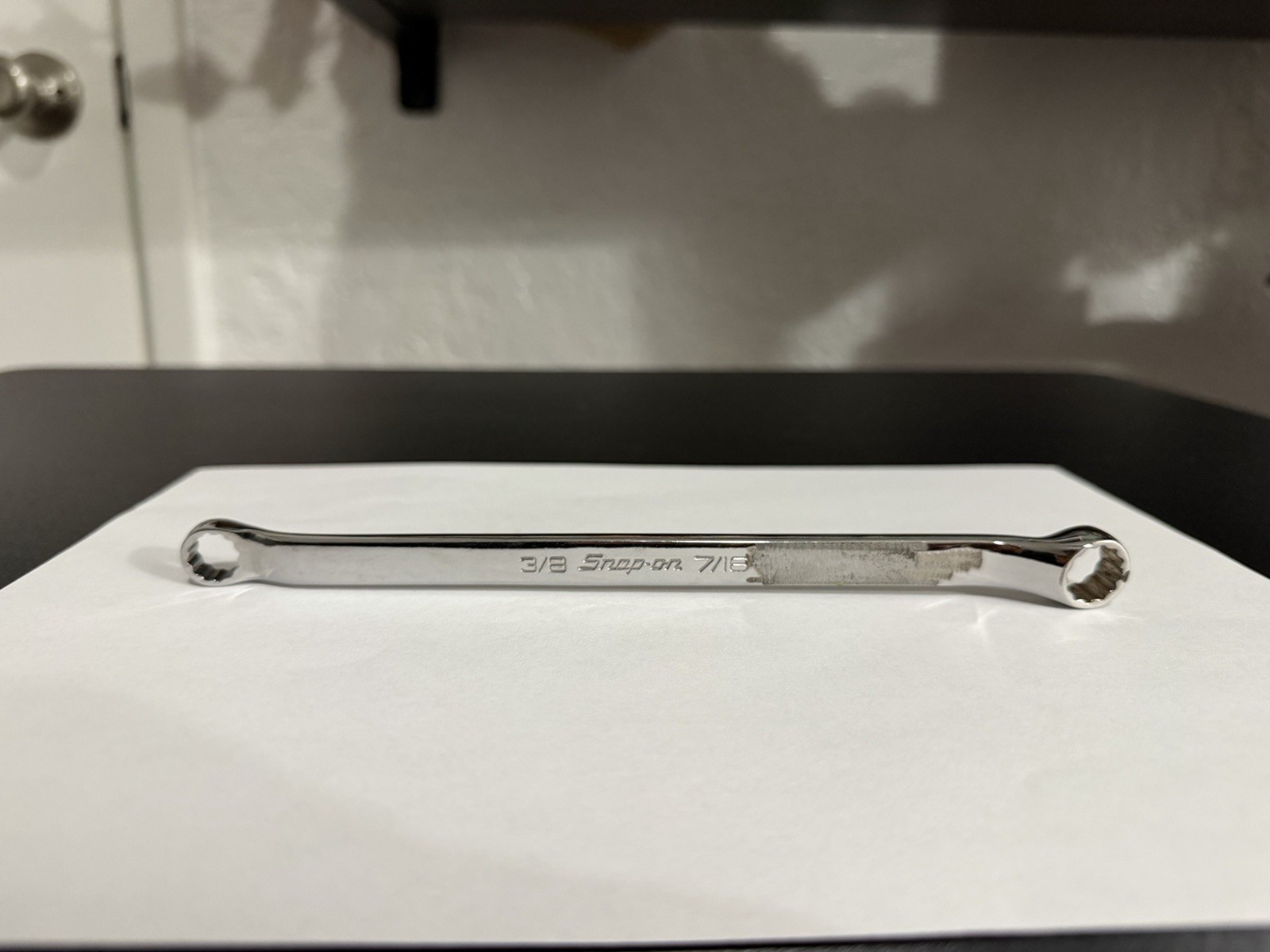 Snap-on Tools 3/8 x 7/16″ Offset Double Box End Wrench XB1214A USA