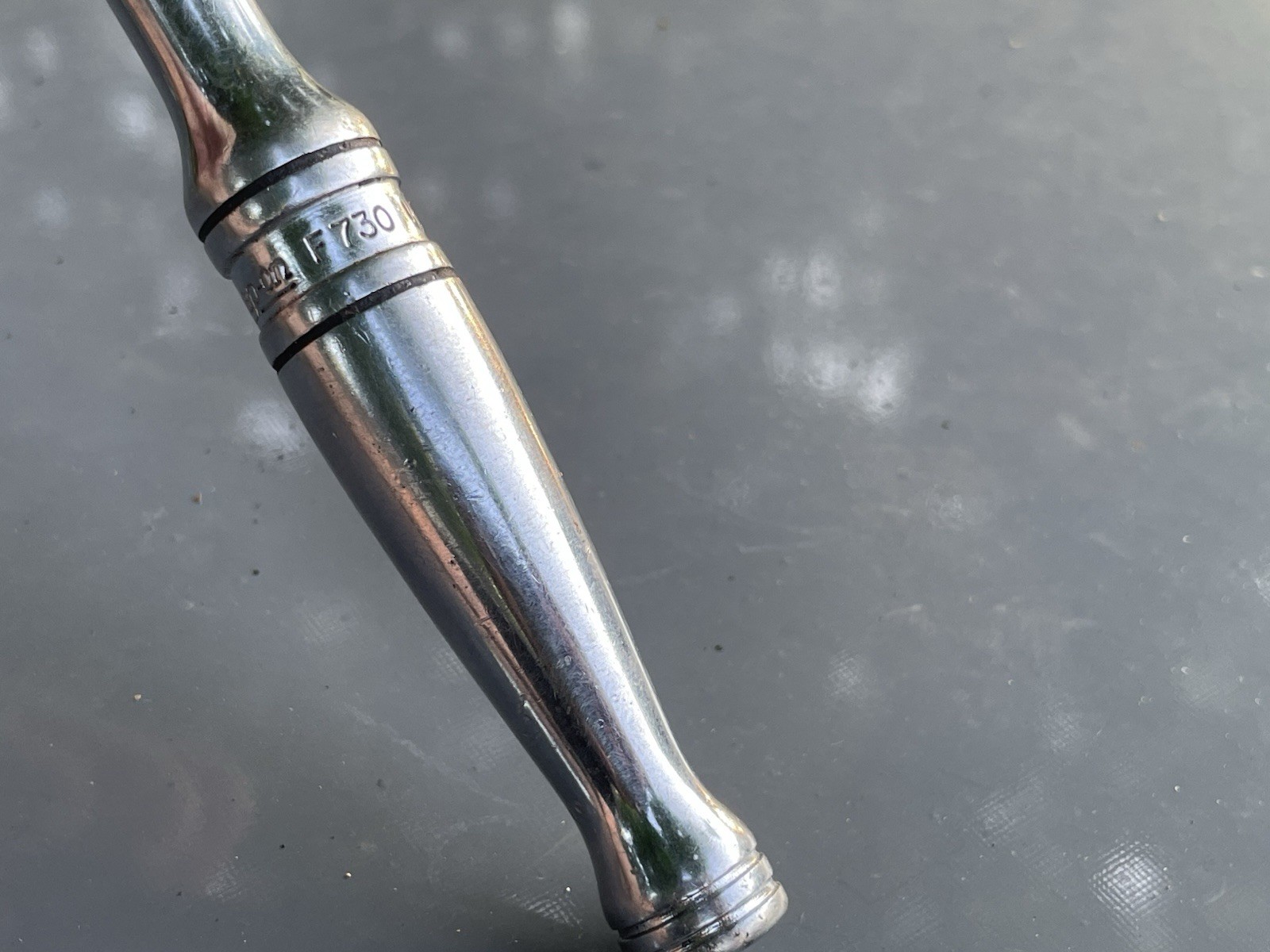 Vintage Snap On 3/8″ Drive 7.5″ Socket Ratchet Model F730 Made in USA