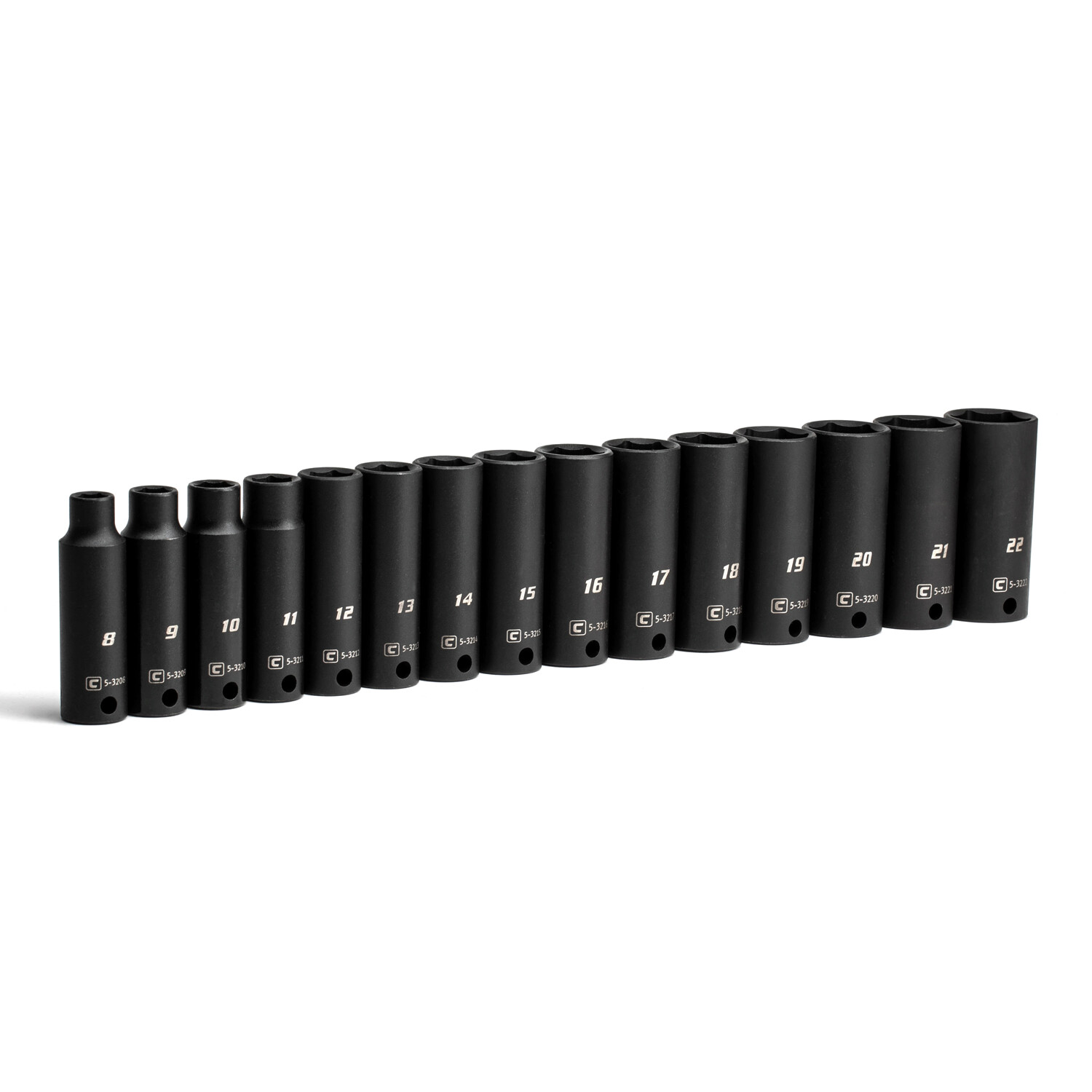 Capri Tools 3/8 in. Drive Deep Impact Socket Set, Metric, 15-Piece