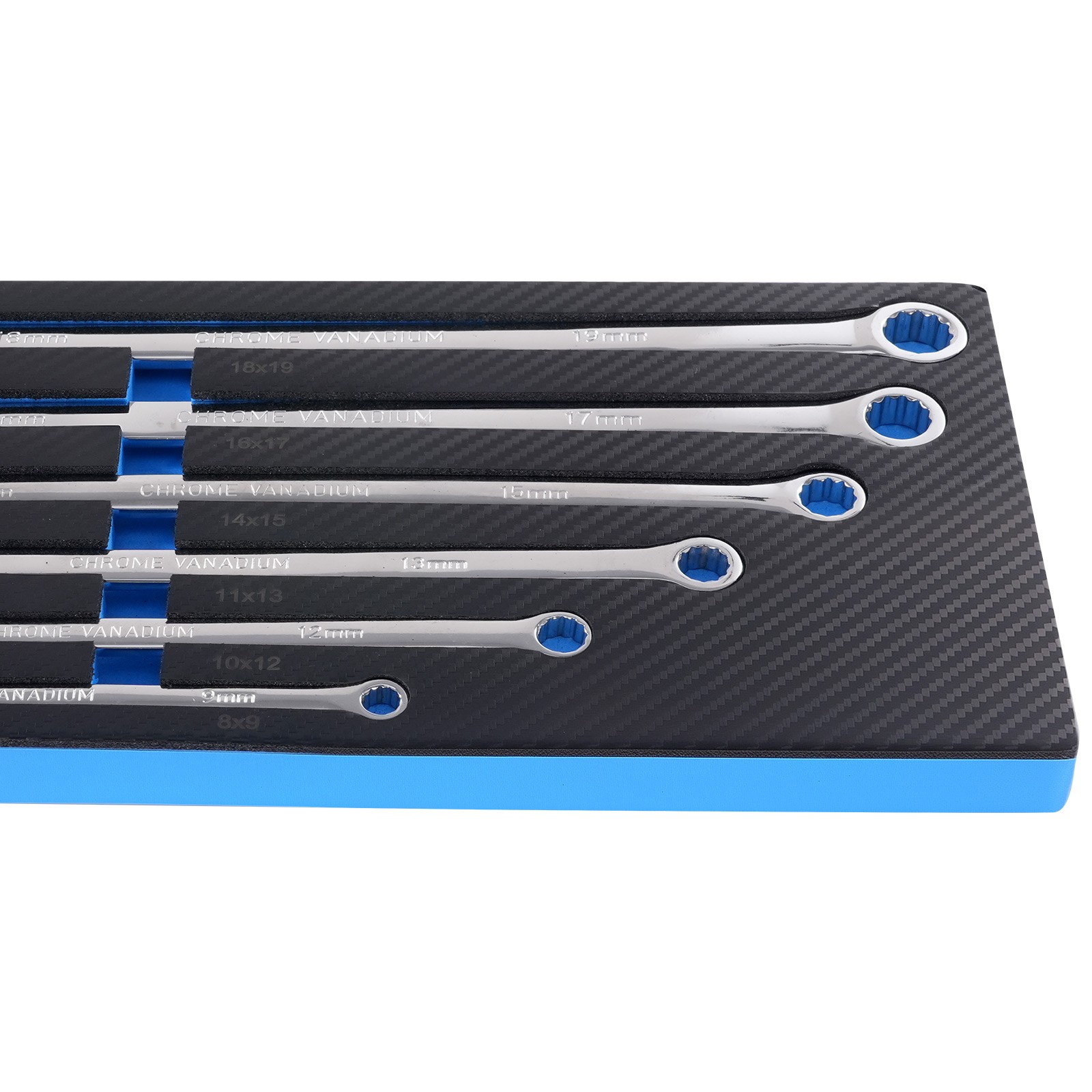 Extra Long Box End Wrench Set Heavy Duty Metric 6PC 12 Point Steel 8-19mm