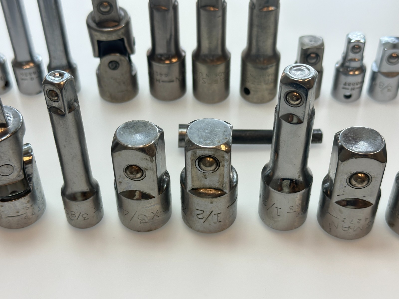 Craftsman Tools 36pc Extension Adapter Joint Lot, 22 USA Made & 14 Non-USA Made