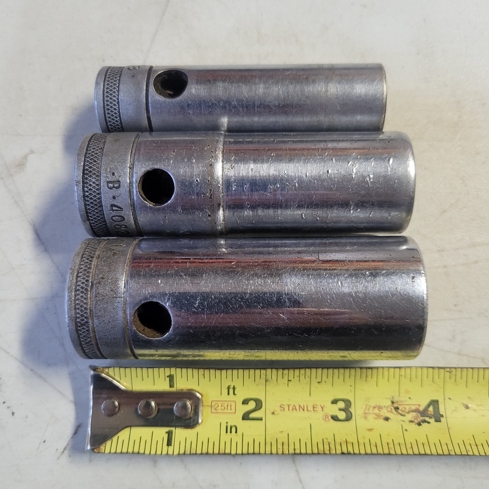 Vintage S-K Tools 1/2″ Drive Deep Sockets 12 pt 40820 5/8″ 40828 7/8″ 40832 1″
