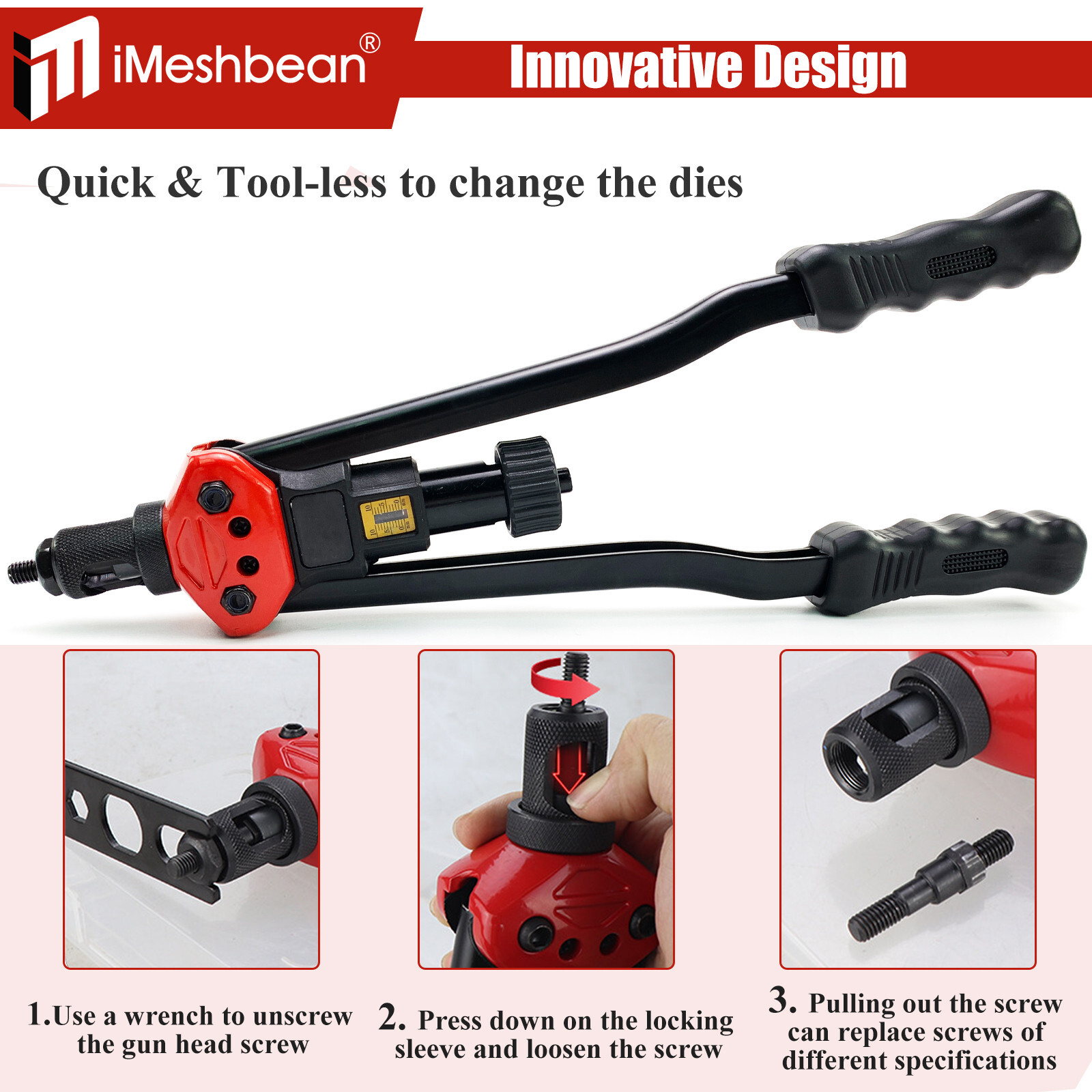 16″ Rivet Nut Tool Kit w/ 11PC Metric & SAE Mandrels Thread Setting Tool Setter