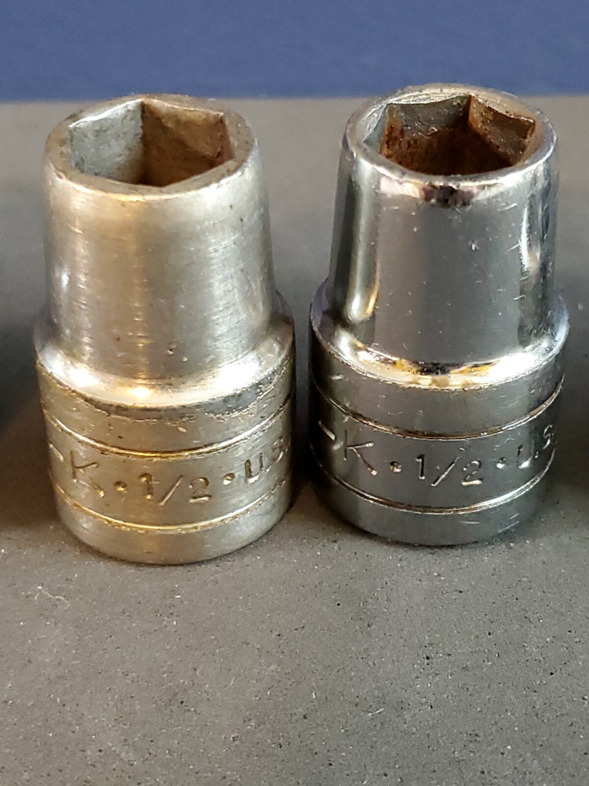 S-K 1/2″ DRIVE 6pt Shallow Sockets Mechanic Automotive Lot of 6