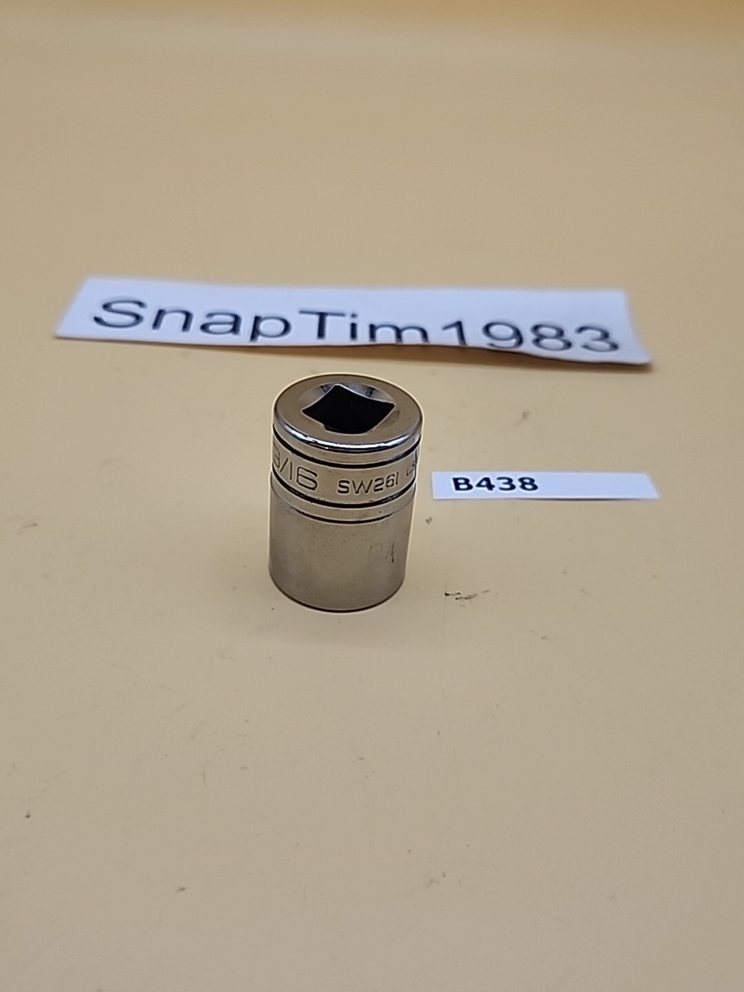 Snap-on Tool 13/16″ SAE Flank Drive Shallow Socket 1/2″ Drive 12 Pt SW261 USA