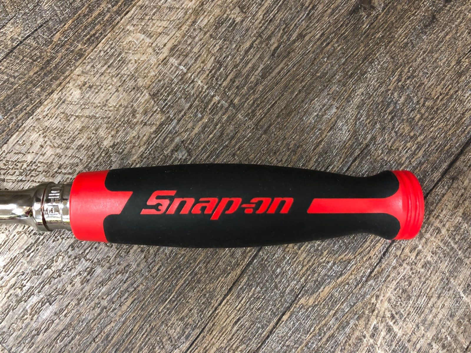 Snap On FH100 3/8″ Dr 100 Tooth Standard Fixed Ratchet Red Soft Grip FAST Ship!