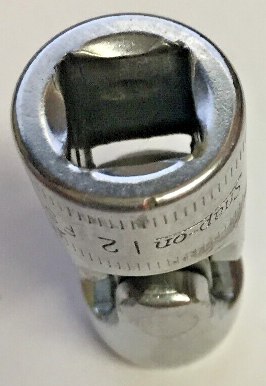 SnapOn FSUM12 12mm Chrome UniversalSocket 3/8″dr 2″L 6pt Canada 1987 Good 8.5/10