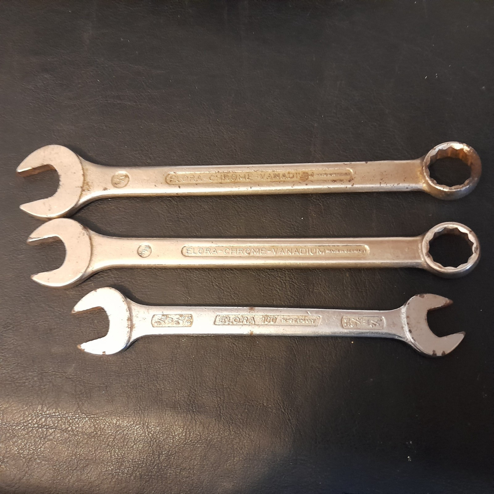 Vintage Elora Spanner Wrench. Set Of 4 made in Germany. Ref G161.