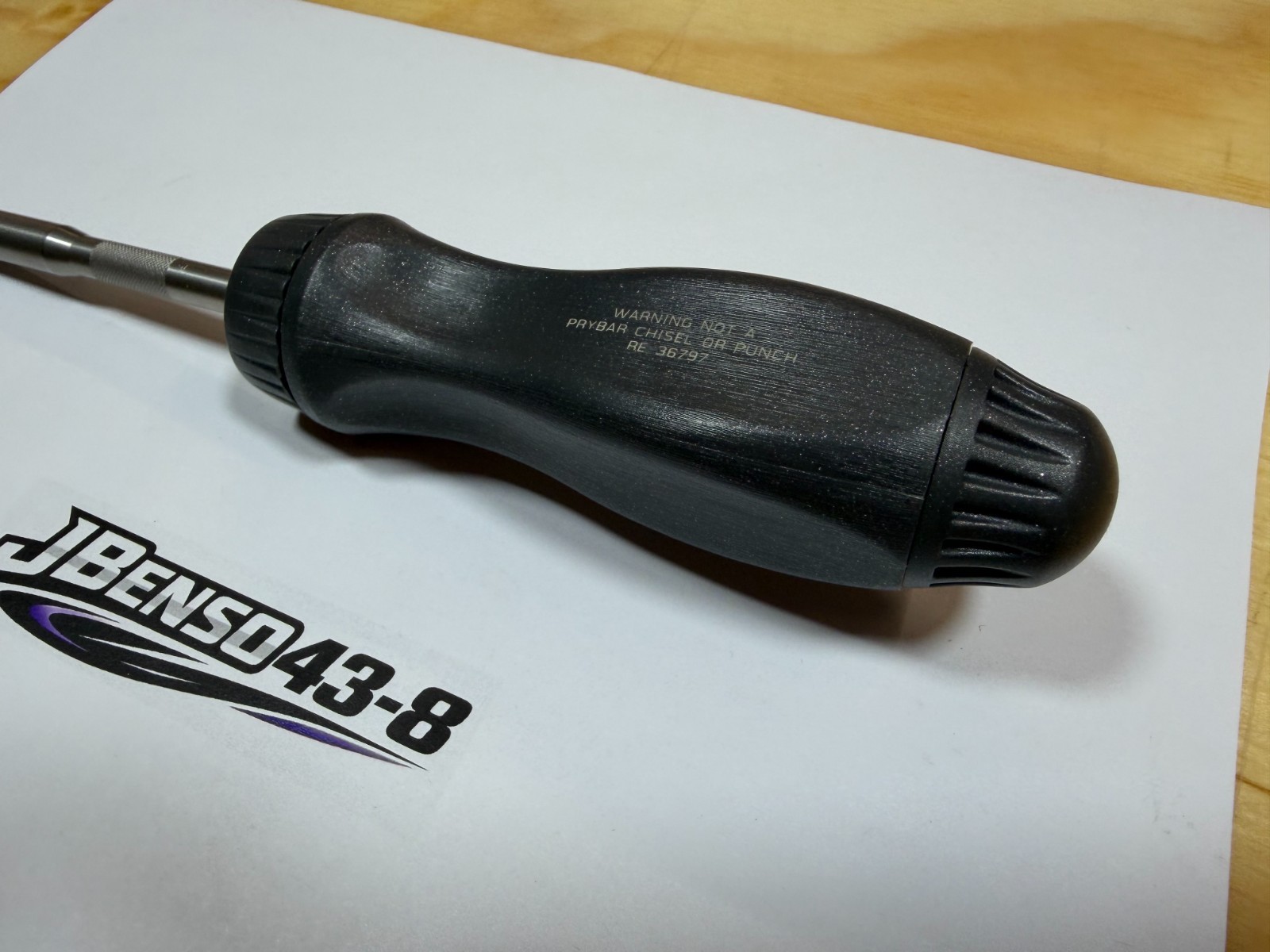 Snap-on Tools DARK TITANIUM Hard Grip Ratcheting Screwdriver w/o Bits SSDMR4BDT