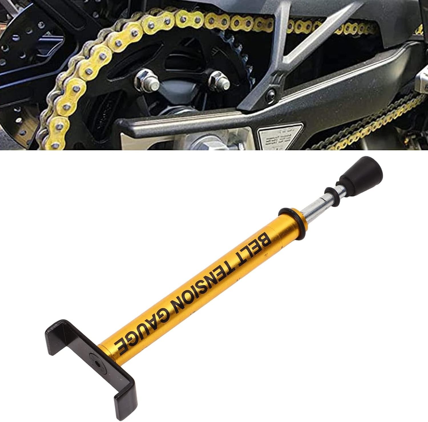 Universal Belt Tension Gauge with Secure L Pad – Accurate 10 lbs Measurement