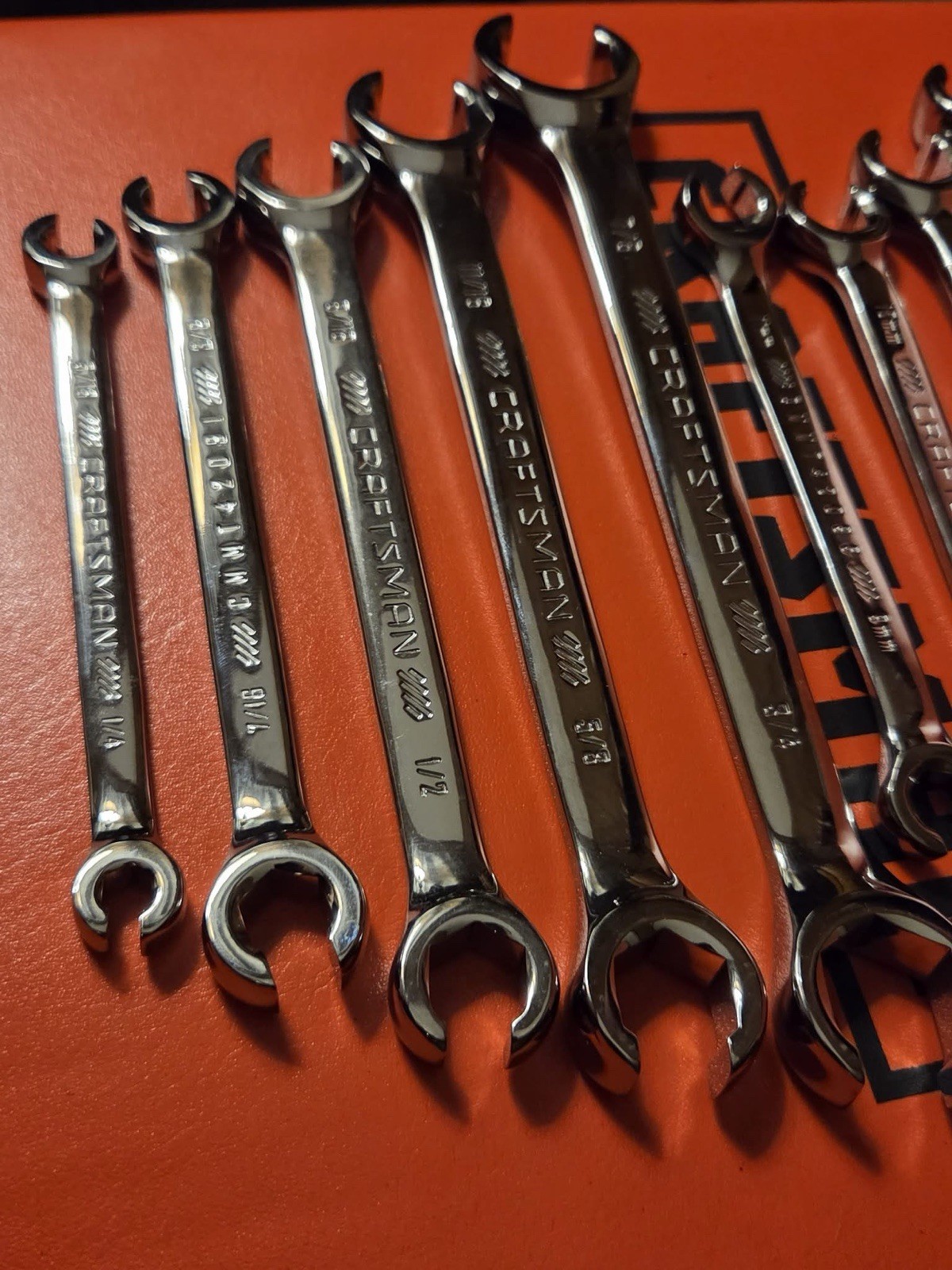 Craftsman Tools 10 Piece Flare Nut Wrench Set SAE/Metric Polished (New)