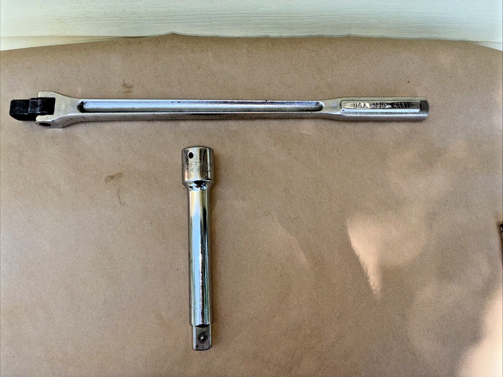 Vintage Craftsman VVQ 4431 3/4″ Drive 18” Breaker Bar USA Made W/ 8″ 3/4″ EXT.