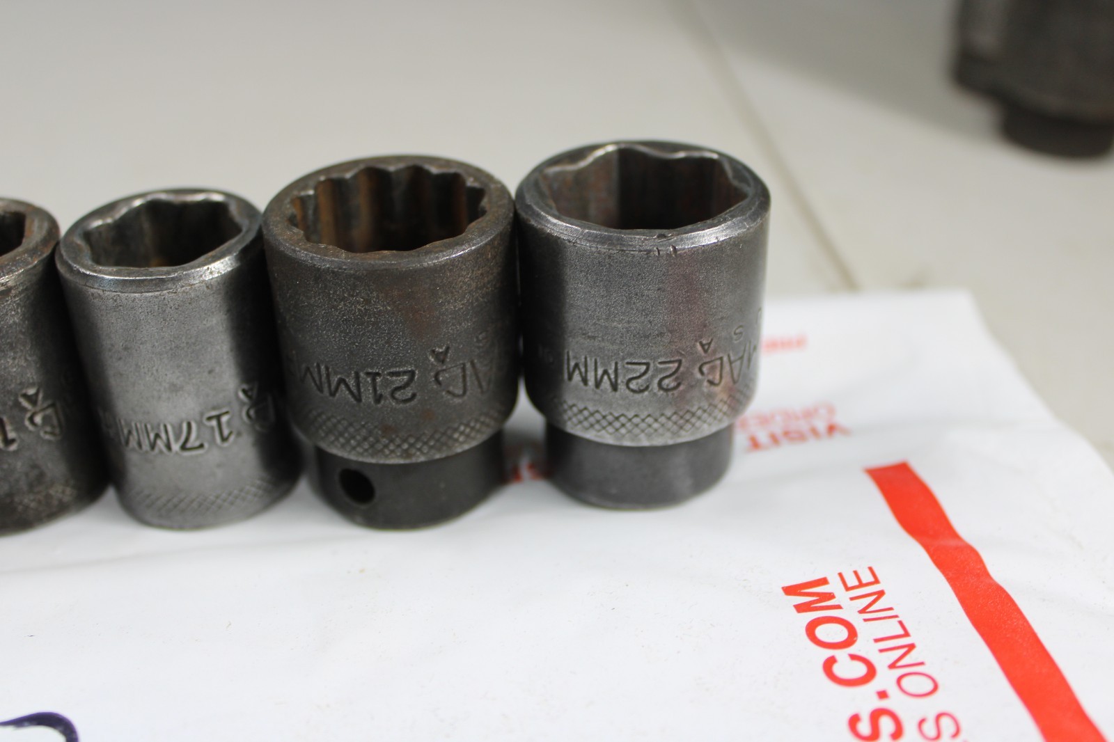 MAC Tools 7PC VP6 Metric 10mm-17mm 21mm 22mm Impact Socket Set 1/2” Drive 6PT 12