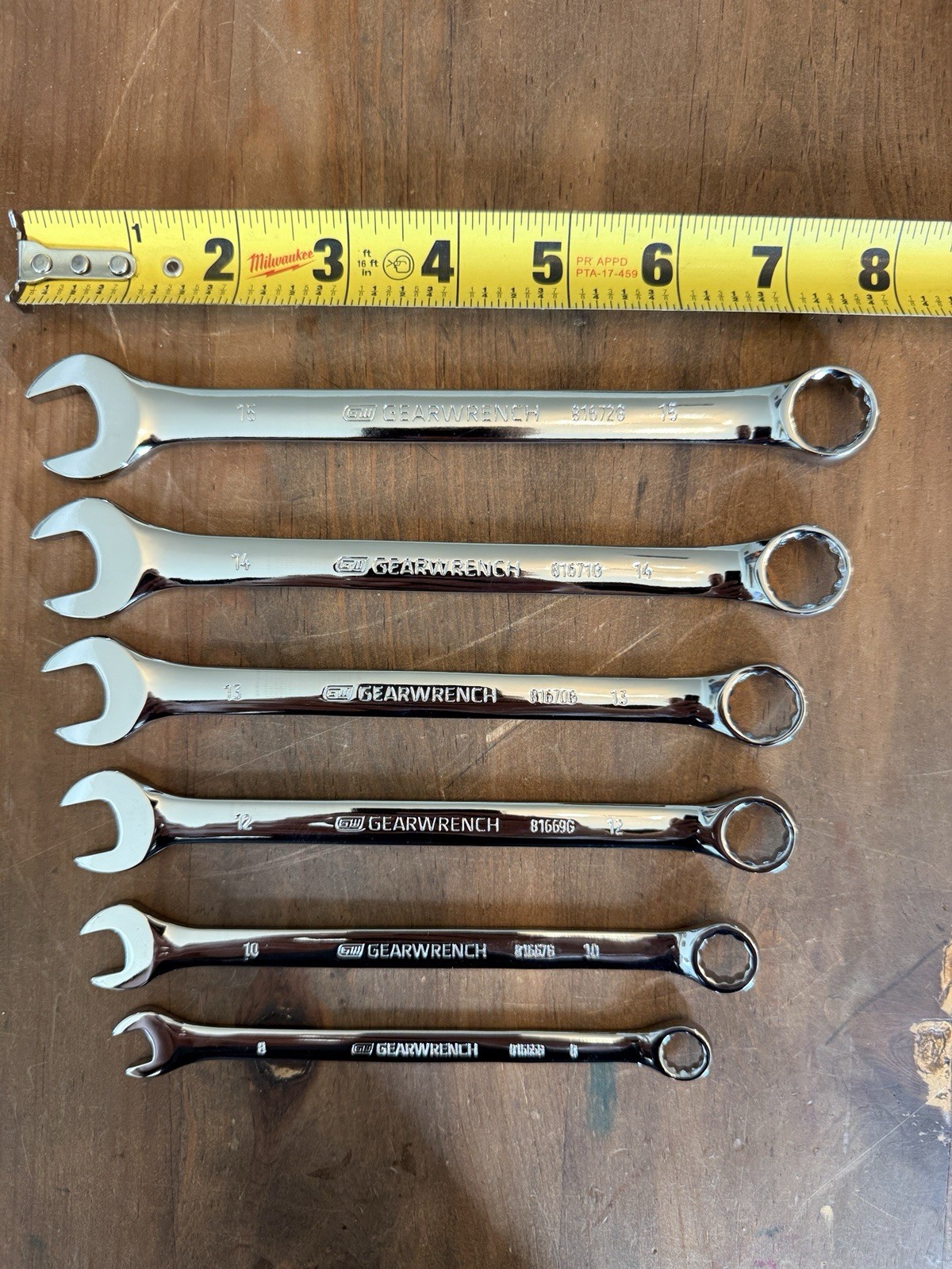 Metric GEARWRENCH Combination Wrench Polished Chrome – Pick A Size – Gear Wrench
